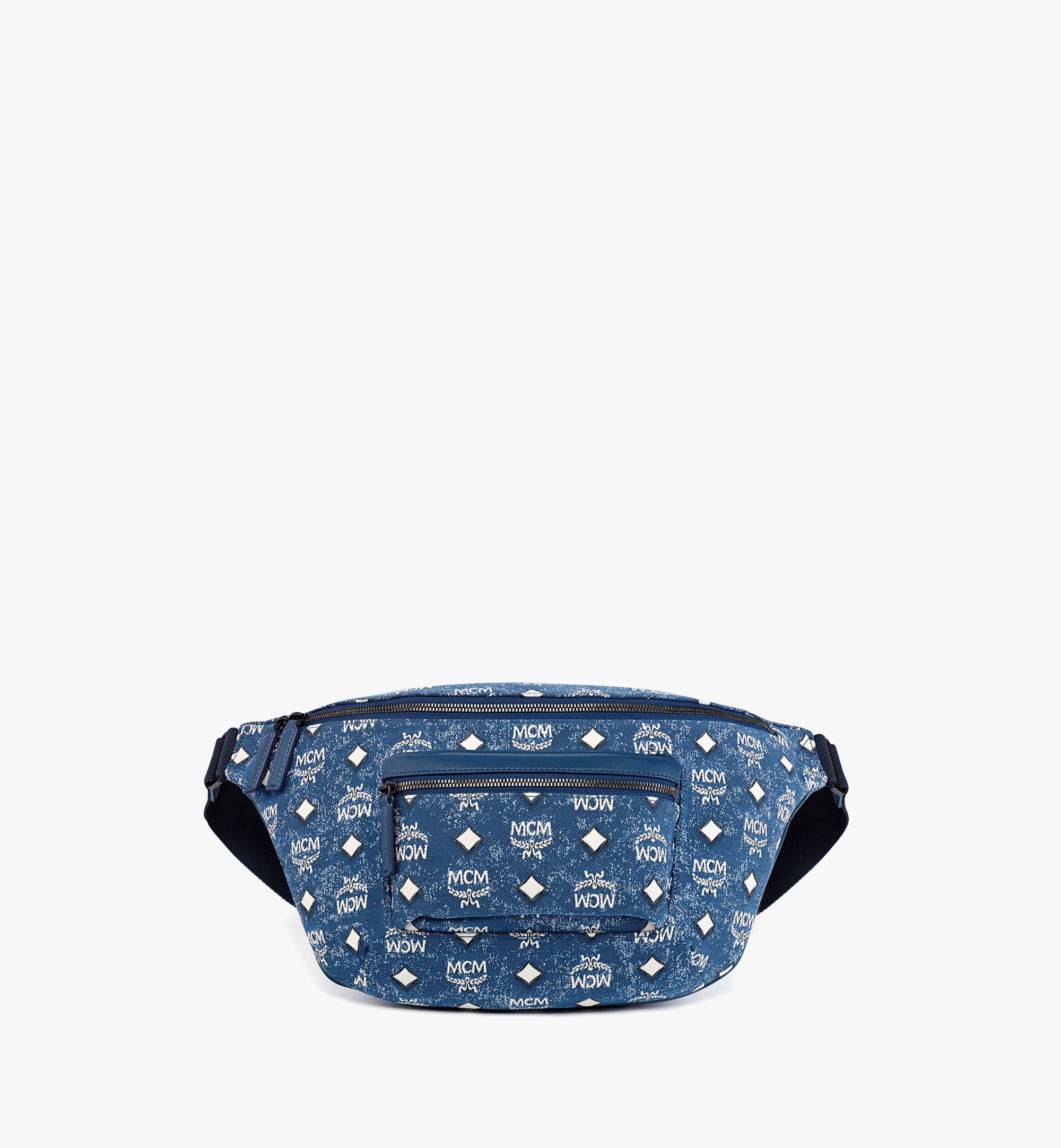 Sac ceinture Fursten en denim jacquard vintage