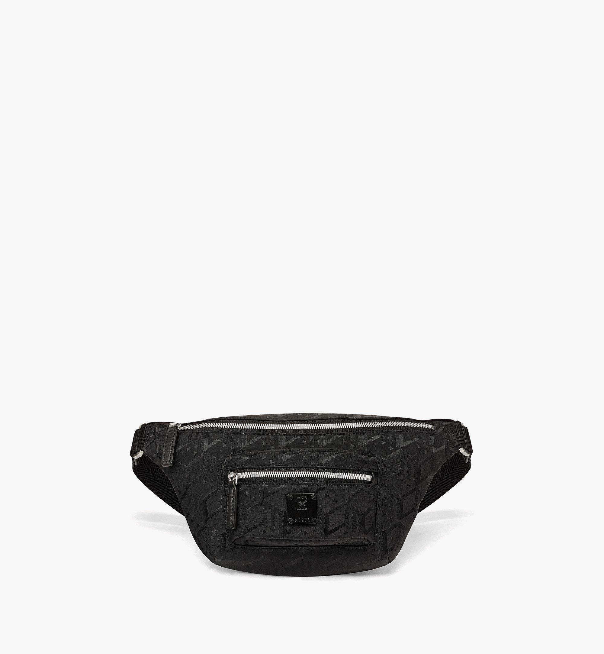 Mini Fursten Belt Bag in Cubic Jacquard Nylon Black | MCM ®SG