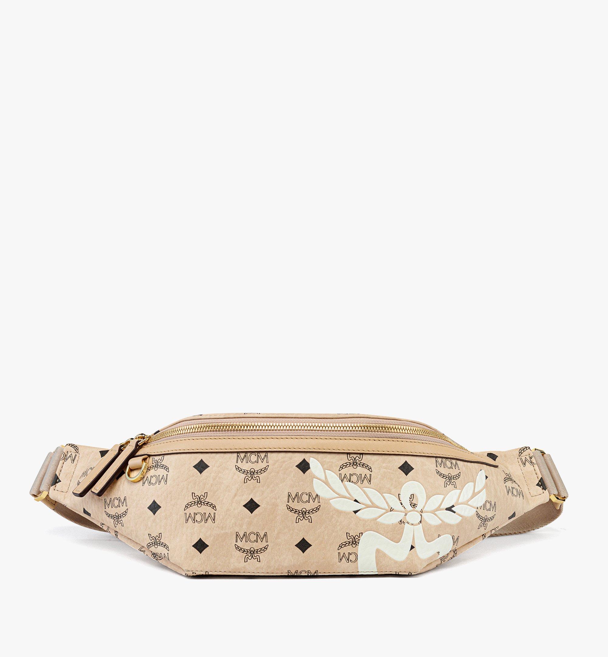 Medium Fursten Belt Bag in Mega Laurel Visetos Beige MCM US