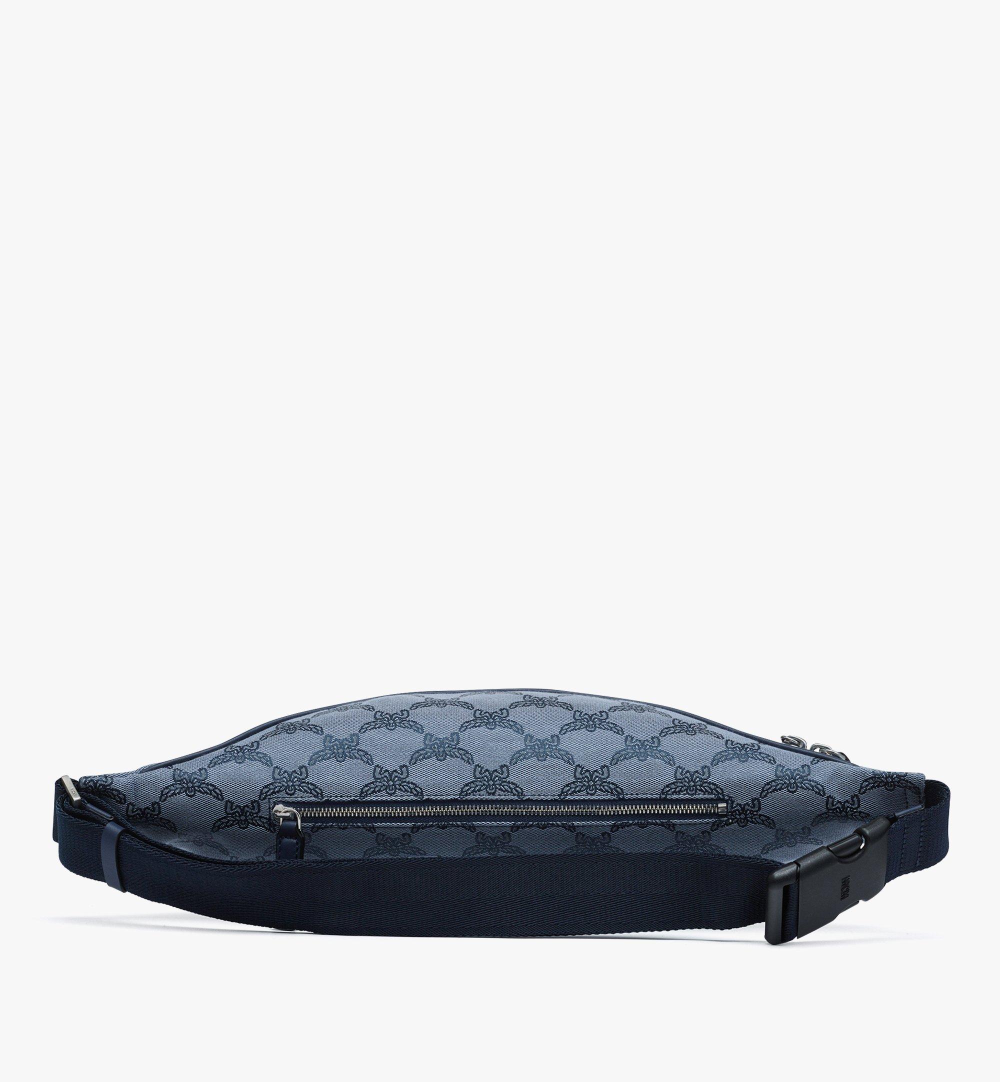Medium Himmel Belt Bag in Lauretos Jacquard Blue MCM SG