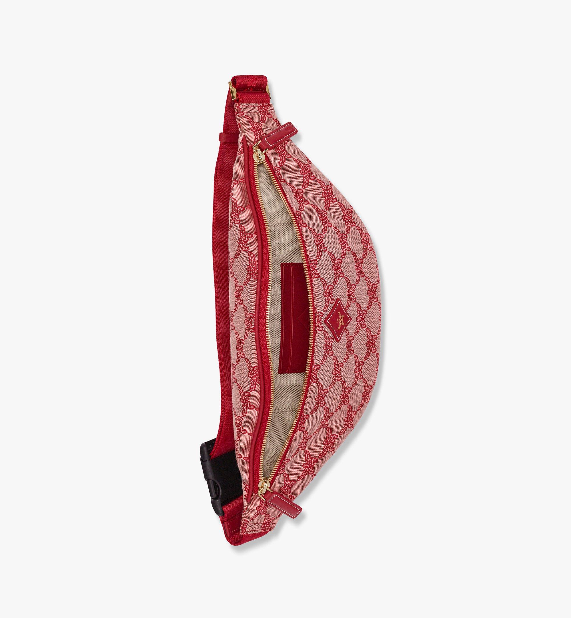 MCM Himmel Belt Bag in Lauretos Jacquard Red MMZESAC02X0001 Alternate View 1