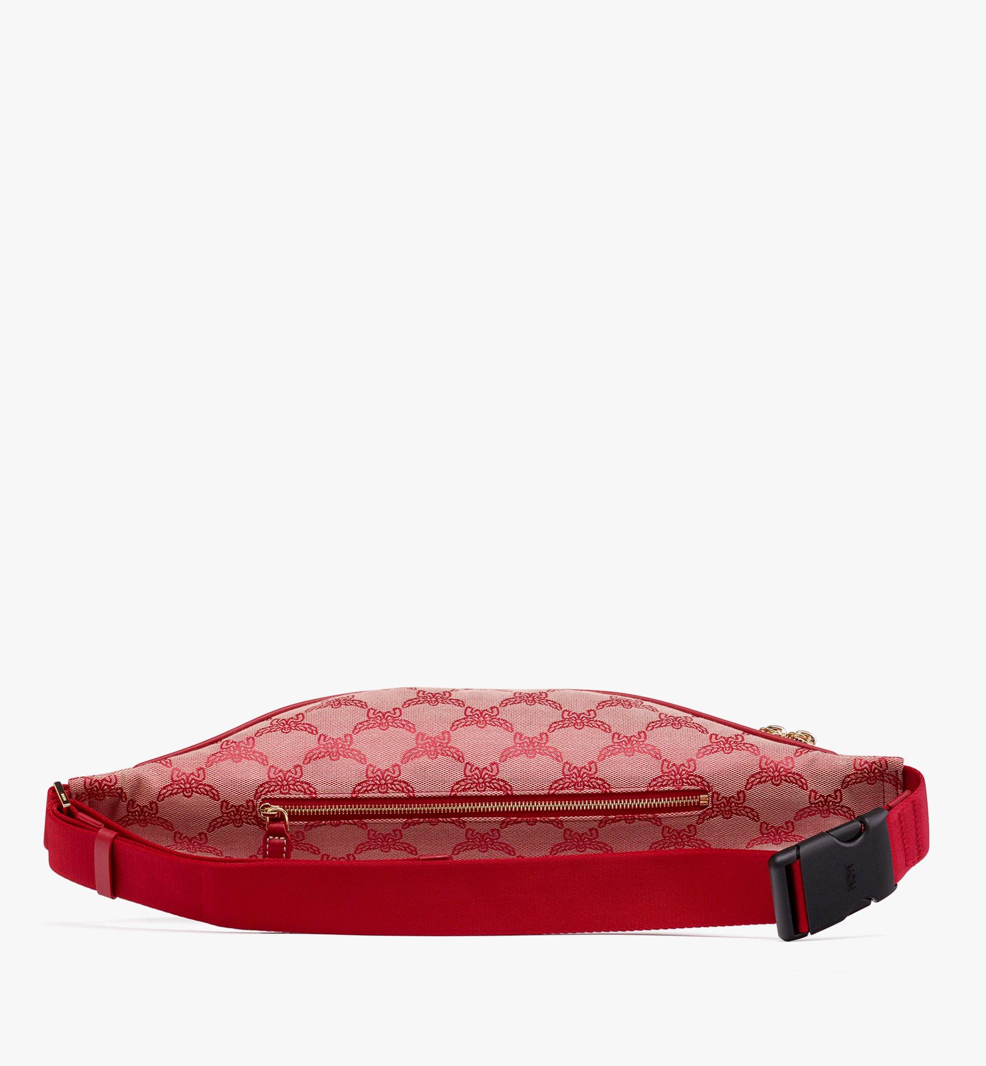 Medium Himmel Belt Bag in Lauretos Jacquard Red MCM UK