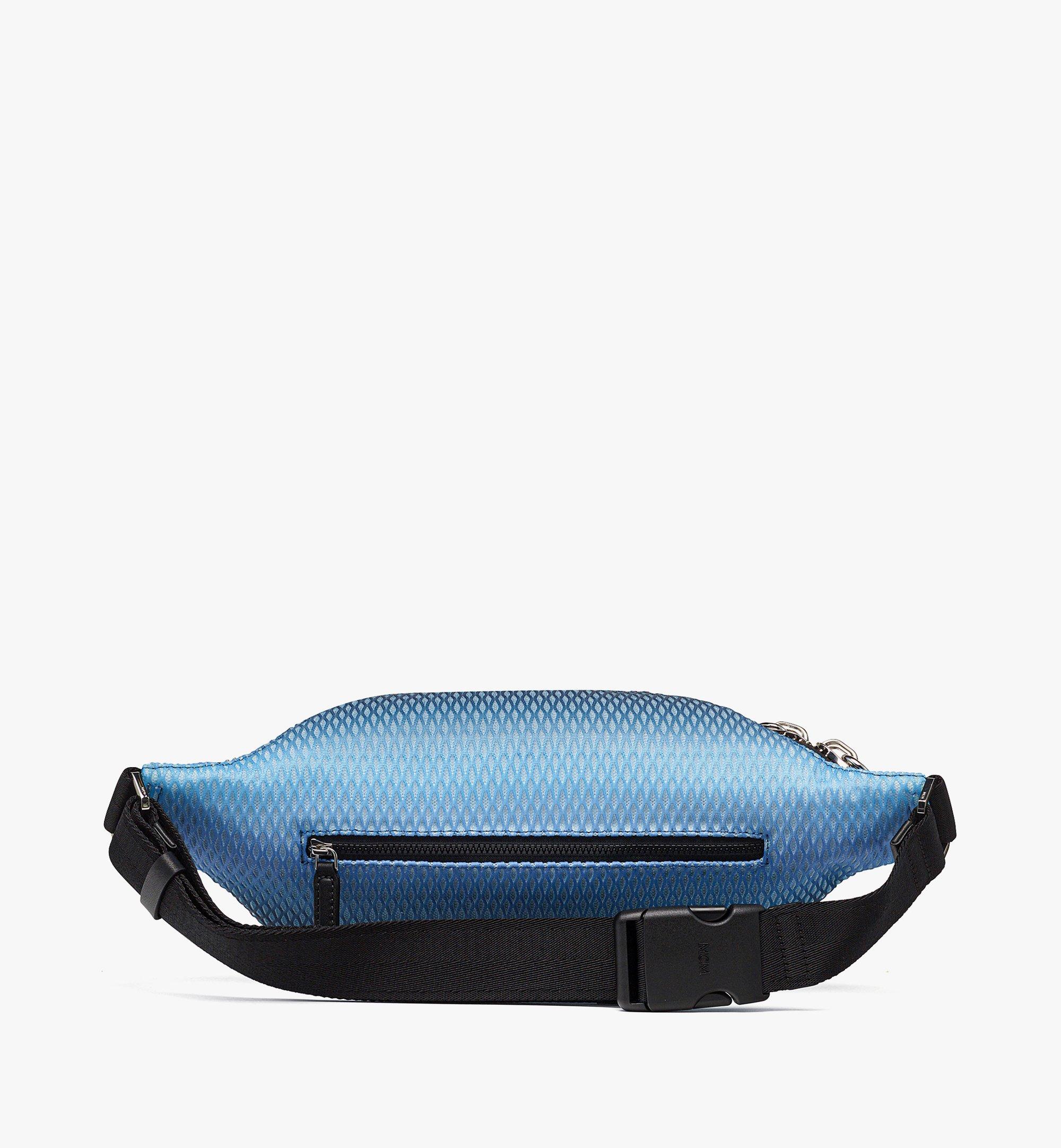 MCM Fursten Belt Bag in Gradation Mesh and Monogram Neoprene Blue MMZFSFI041A001 Alternate View 2