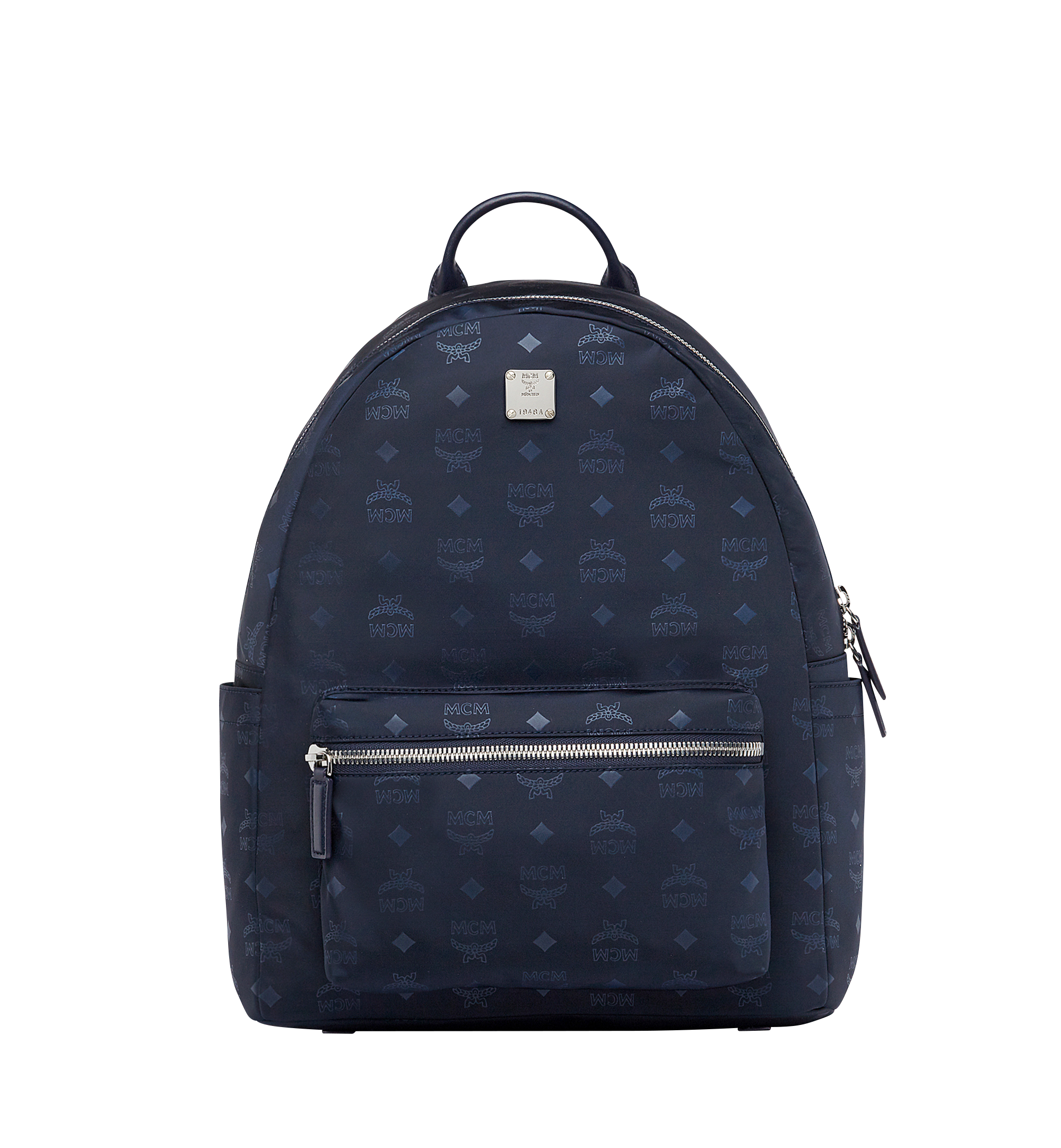 dark blue mcm bag