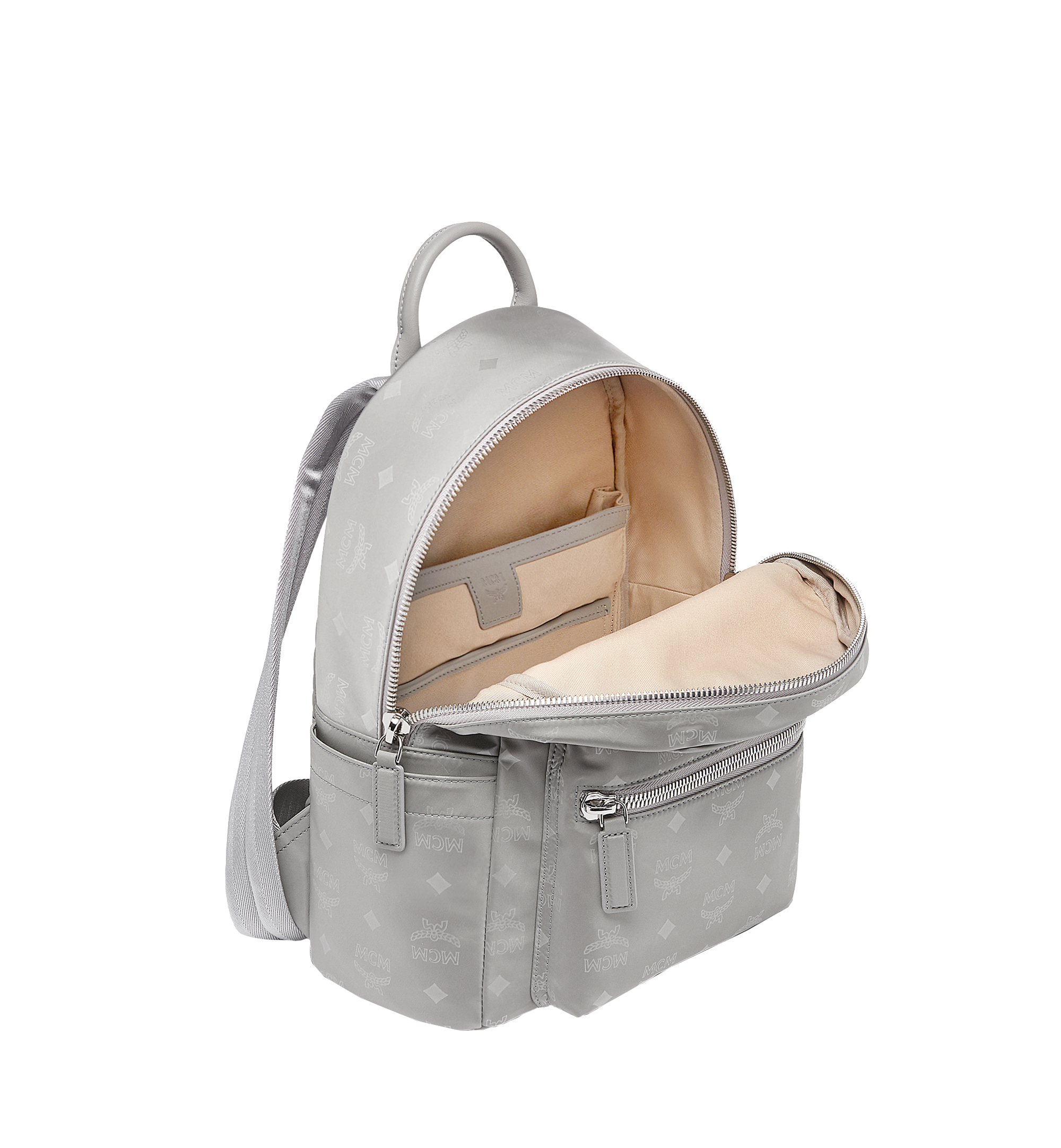 MCM Stark Classic Backpack in Monogram Nylon Grey MUK8SDT11SS001 Noch mehr sehen 4