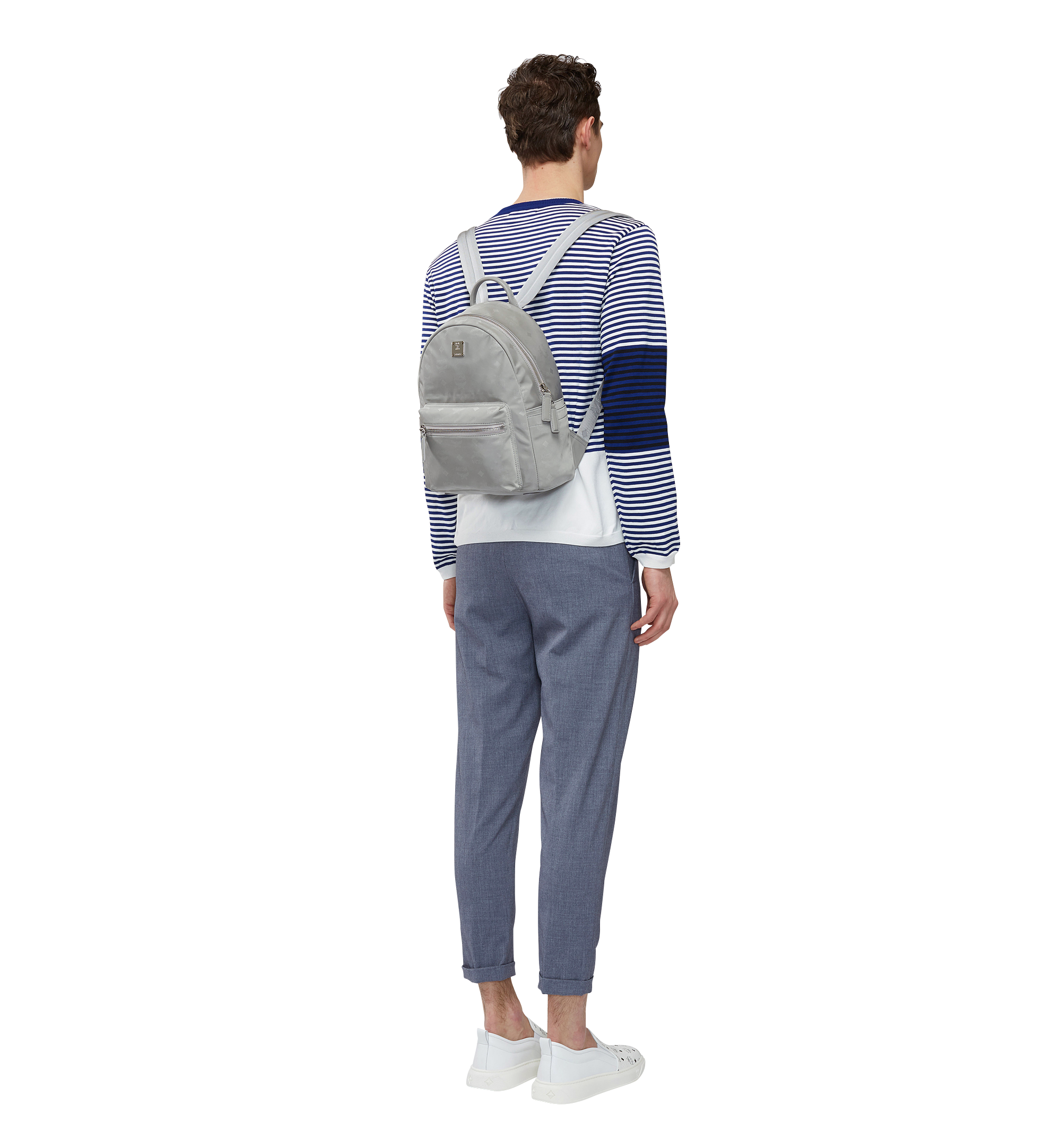 MCM Stark Classic Backpack in Monogram Nylon Grey MUK8SDT11SS001 Noch mehr sehen 6