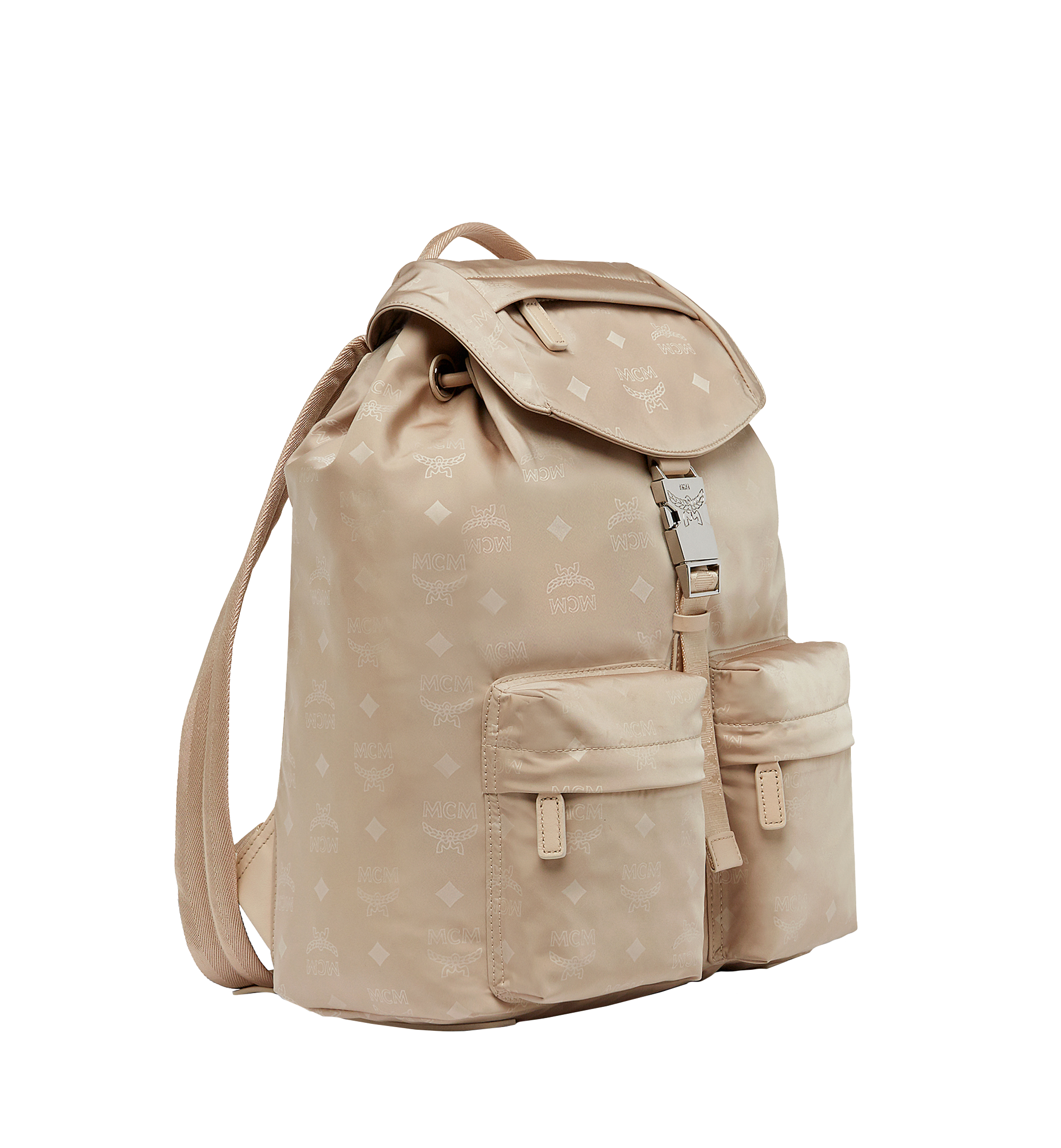 32cm 12.5 Kreuzberg Rucksack in Monogram Nylon Beige MCM FR