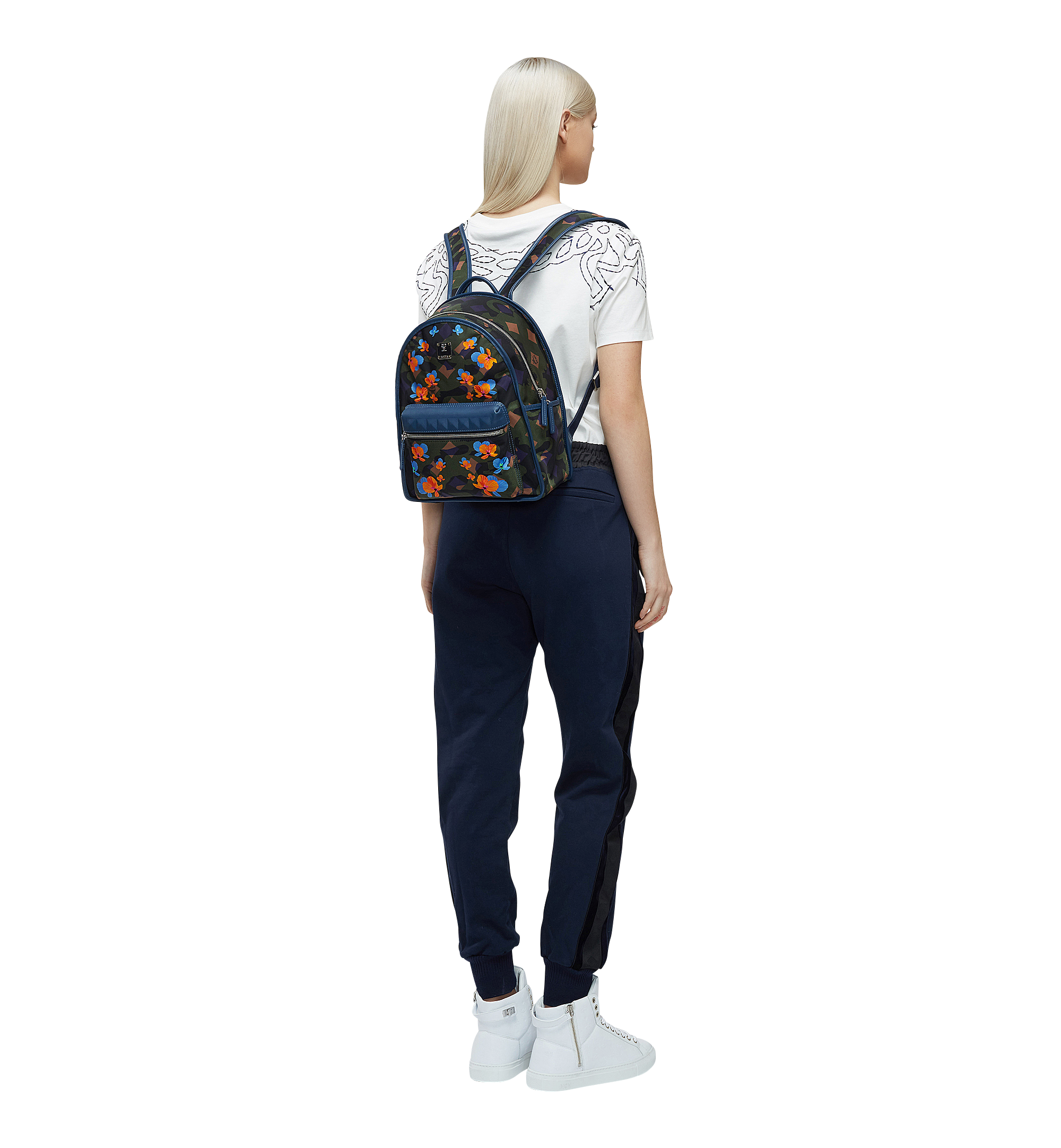 MCM Dieter Backpack in Floral Camo Nylon Green MUK8SDT83GX001 Noch mehr sehen 5