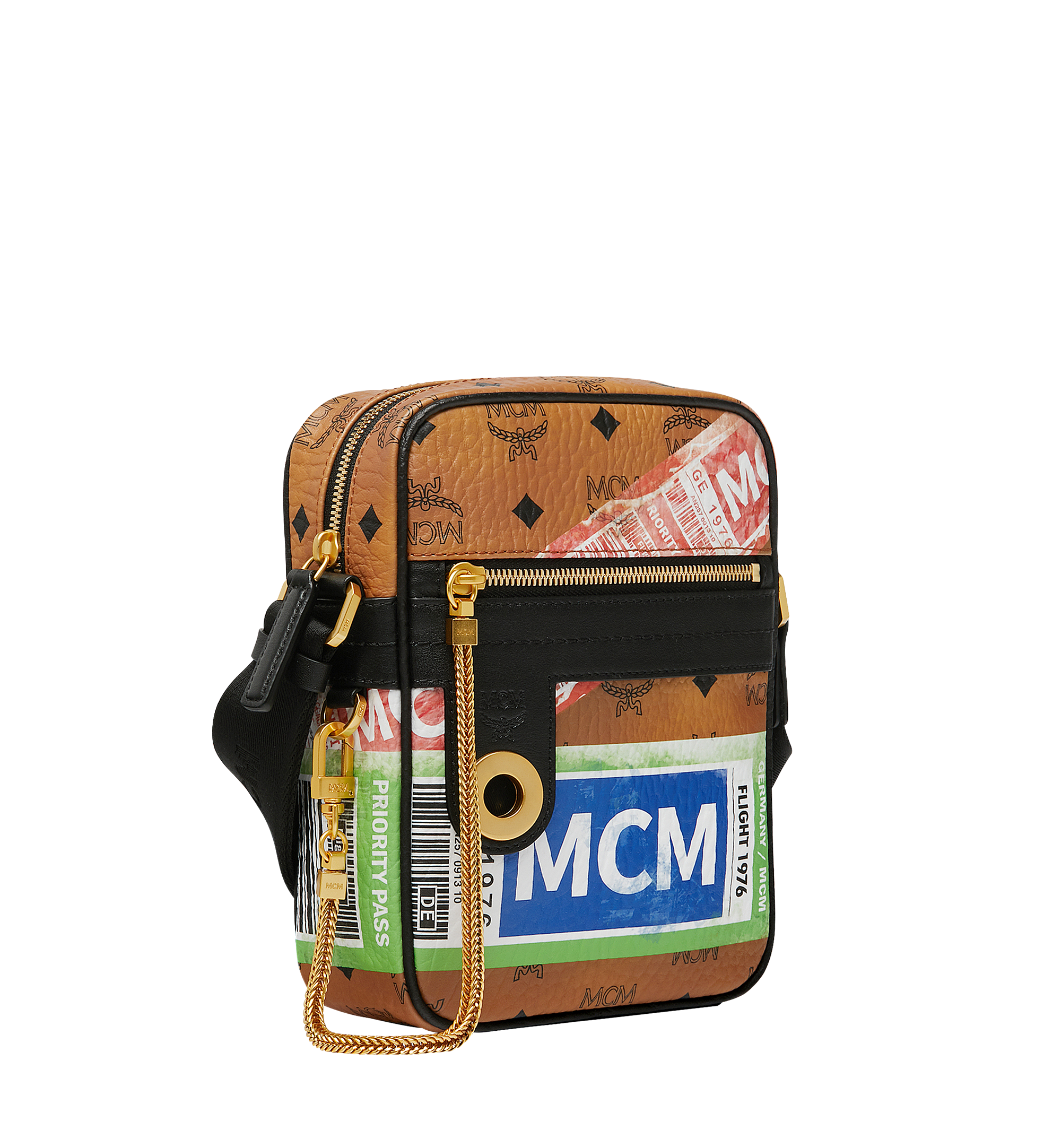 MCM Crossbody-Tasche für die Reise in Flight Print Visetos Cognac MUR9SVY11CO001 Noch mehr sehen 1