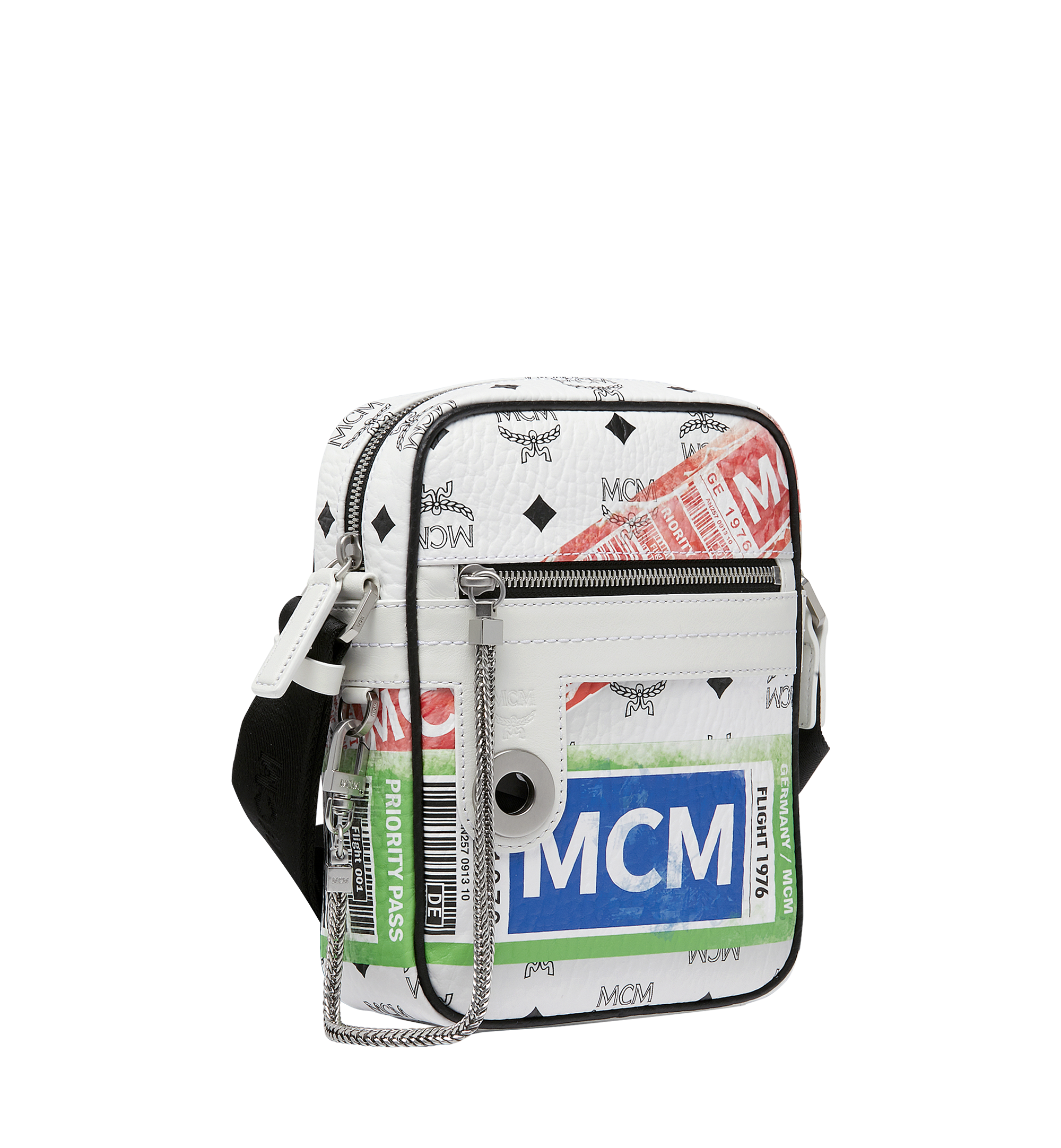 MCM Crossbody-Tasche für die Reise in Flight Print Visetos White MUR9SVY11WT001 Noch mehr sehen 1