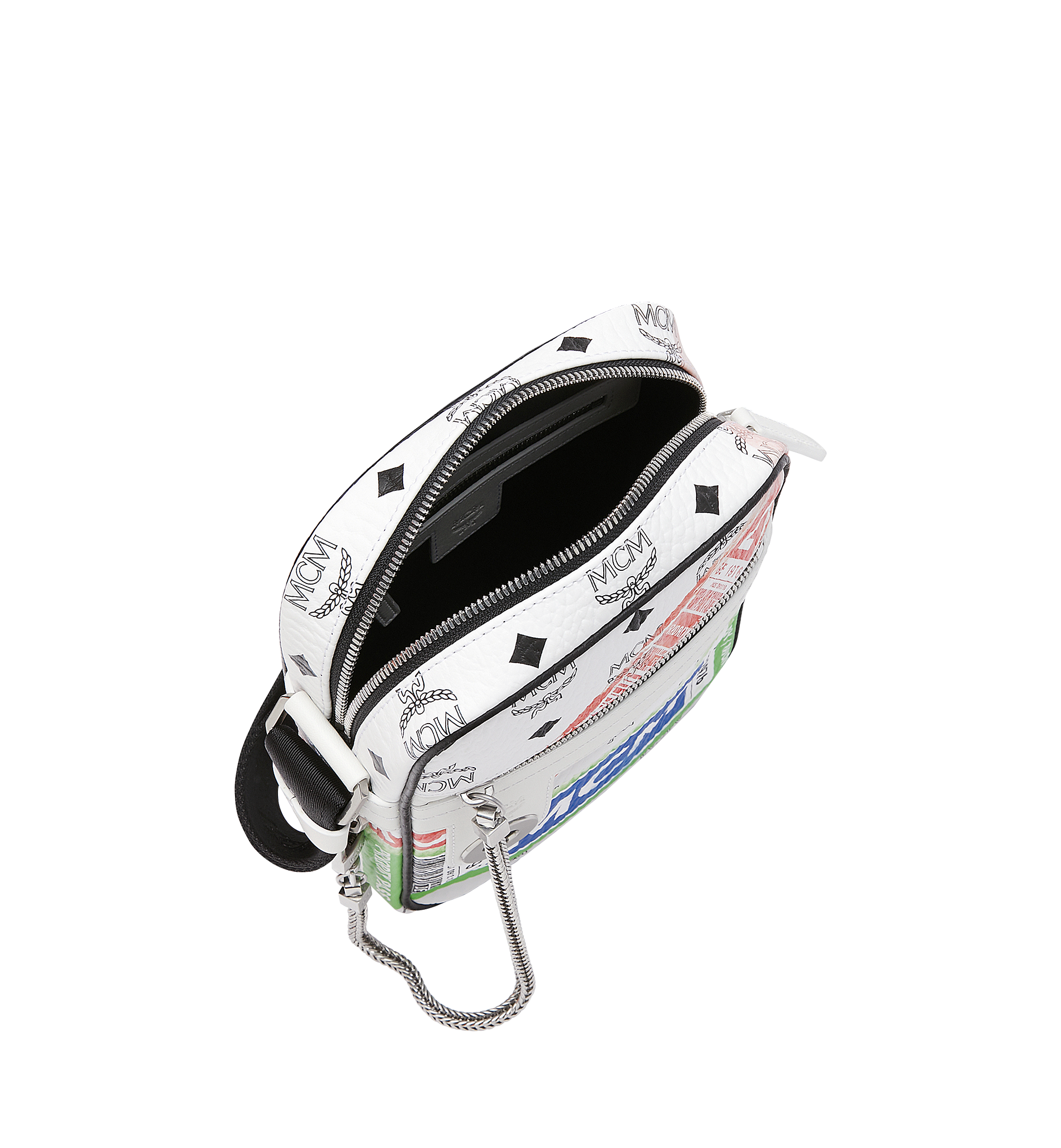 MCM Crossbody-Tasche für die Reise in Flight Print Visetos White MUR9SVY11WT001 Noch mehr sehen 4