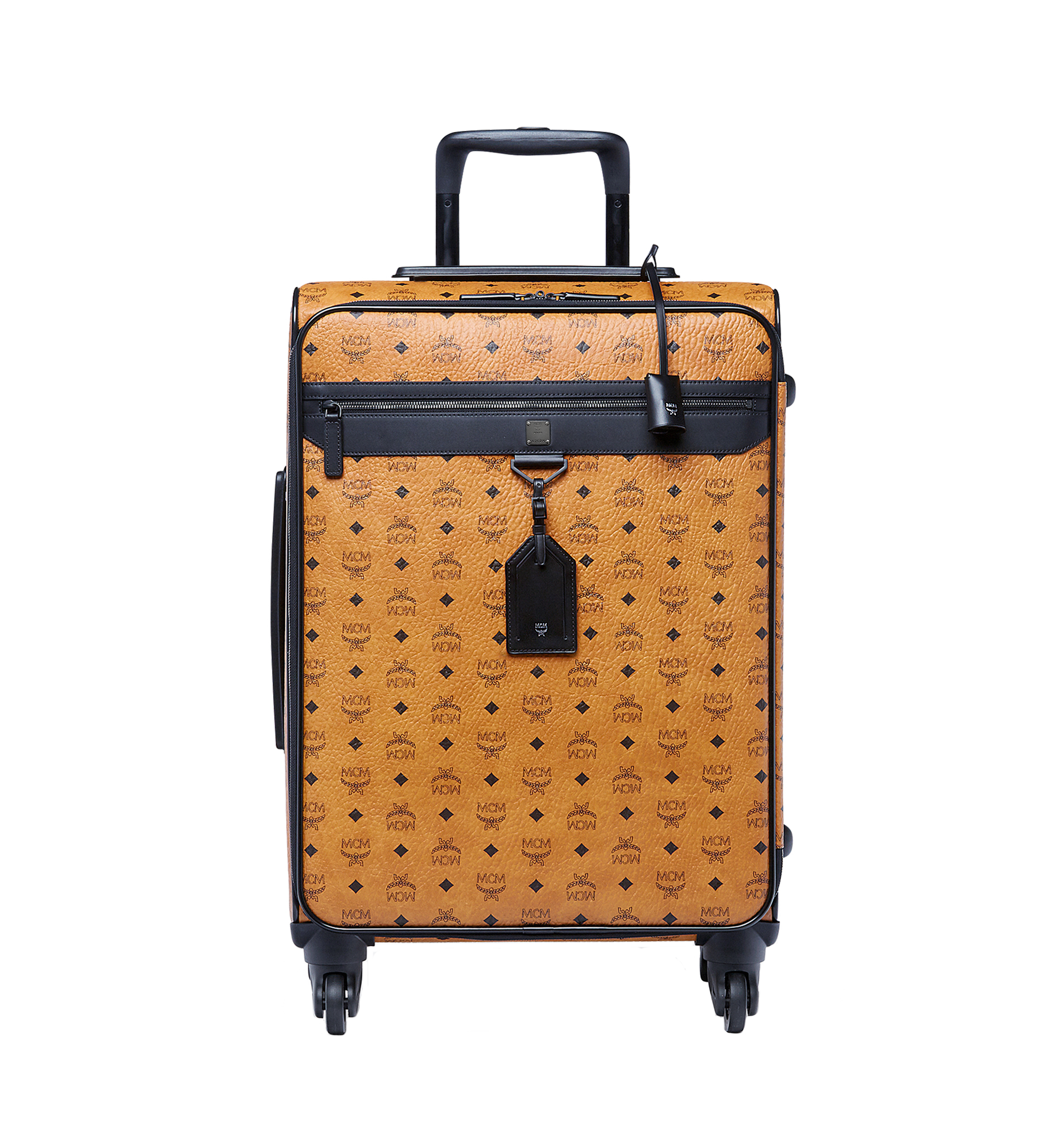 MCM Ottomar Check In Trolley in Visetos Cognac MUV6AHE13CO001 Alternate View 1