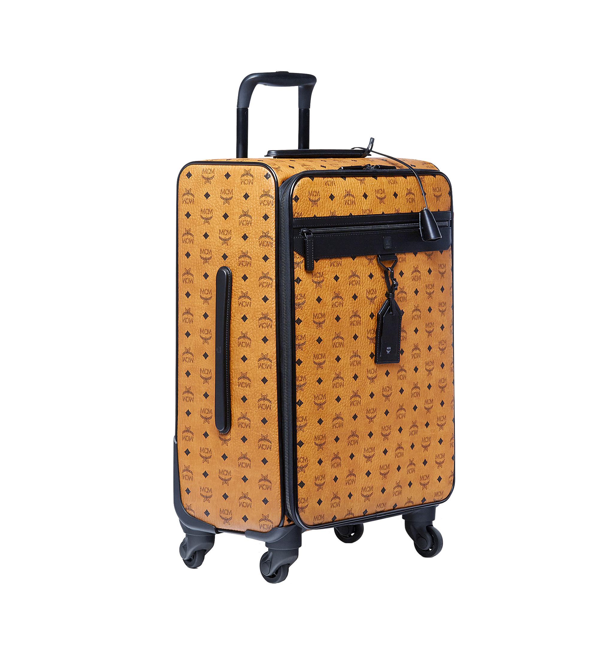 MCM Ottomar Check In Trolley in Visetos Cognac MUV6AHE13CO001 Alternate View 1