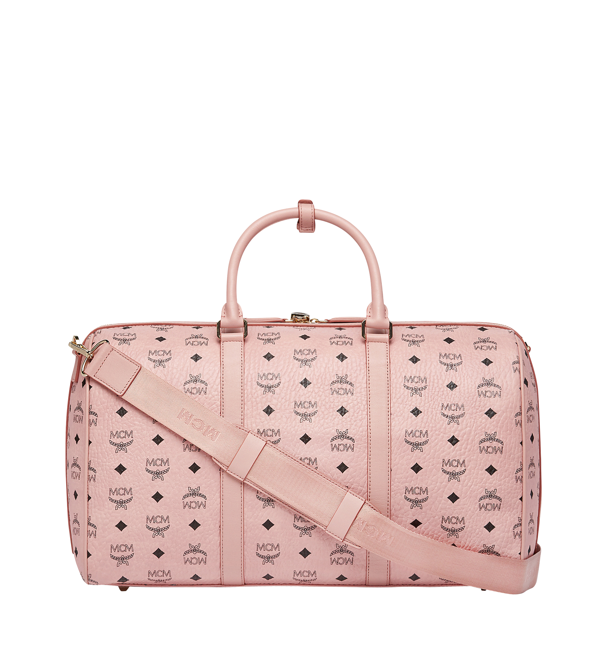 45cm 17.7 Traveler Weekender in Visetos Pink MCM DE