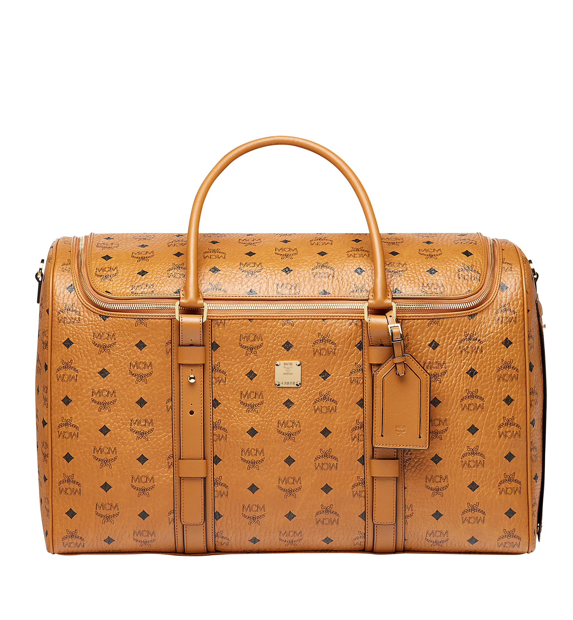 Large Dog Carrier in Visetos Cognac MCM