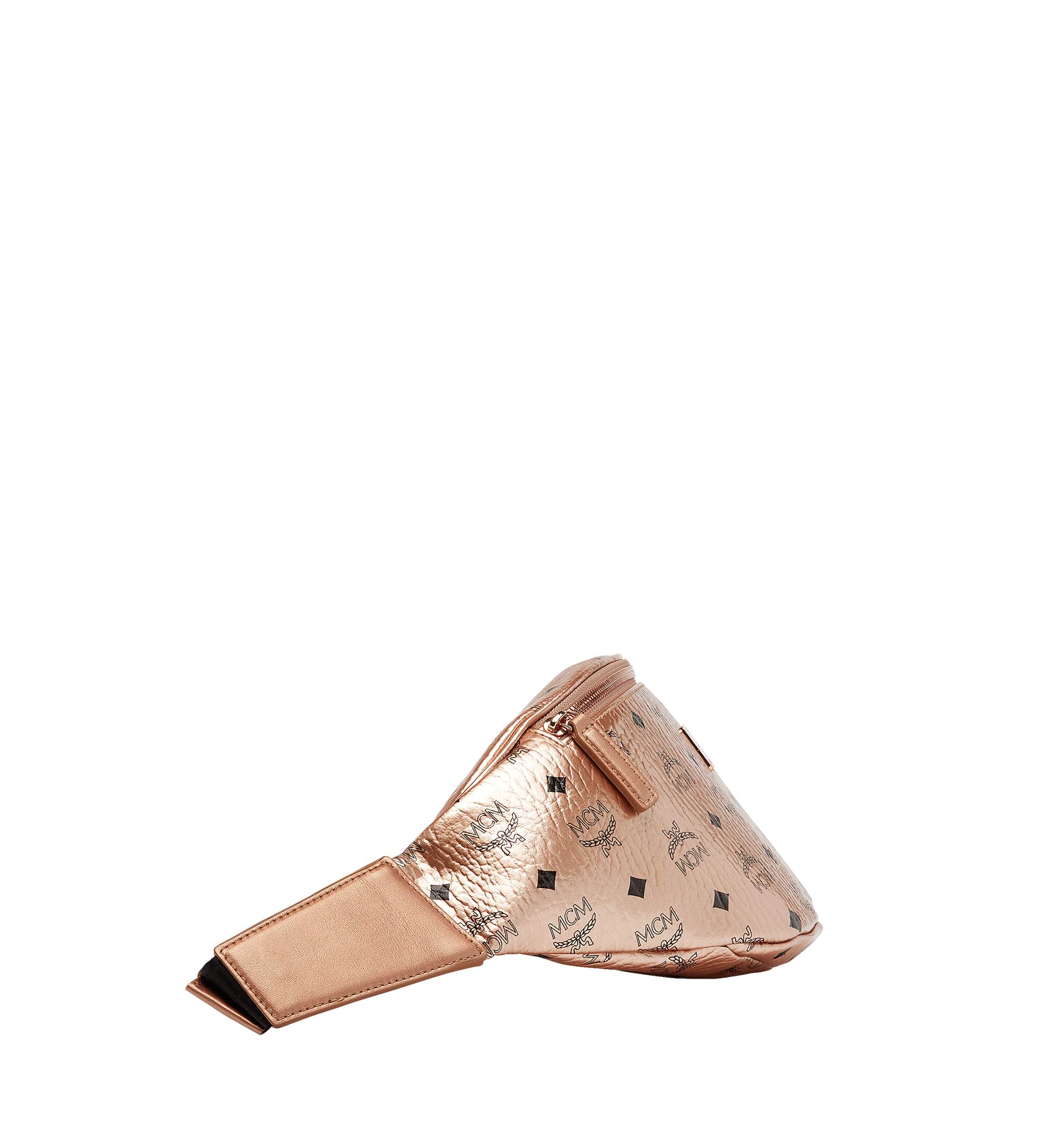 Medium Stark Belt Bag in Visetos CHAMPAGNE GOLD MCM IT