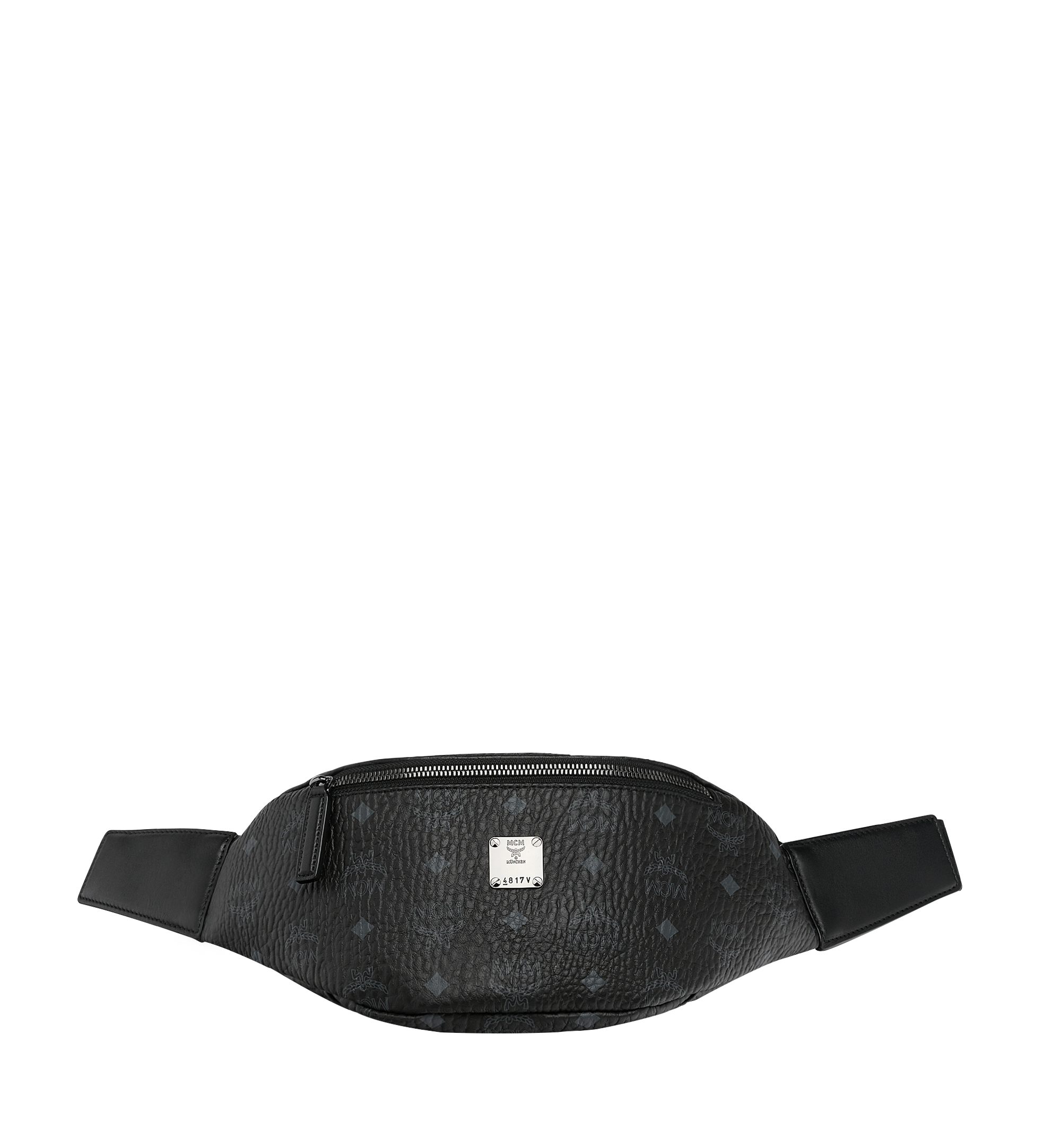 Mcm Stark Belt Bag In Visetos In Black | ModeSens