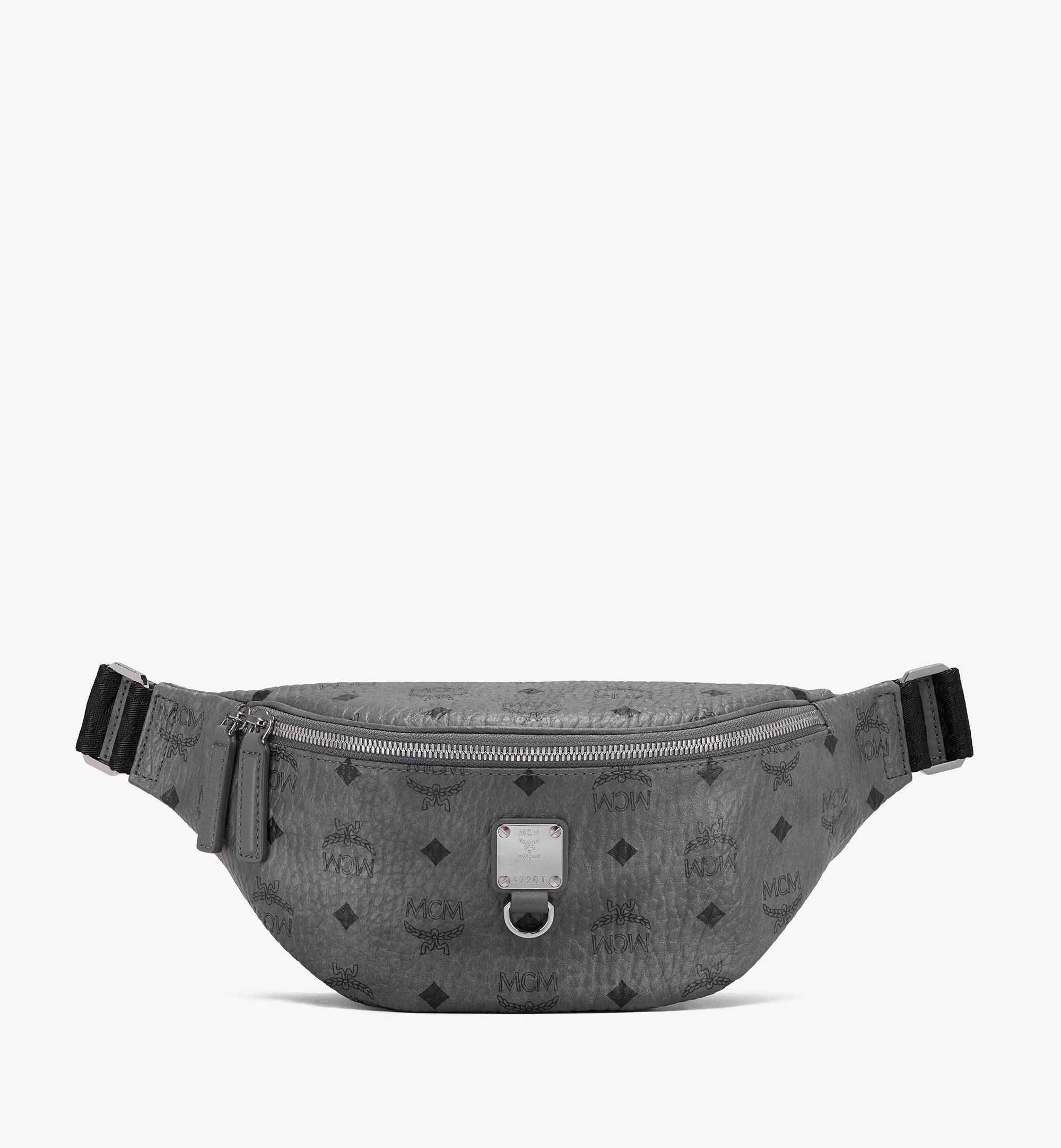 Small Fursten Belt Bag in Visetos PHANTOM GREY MCM UK