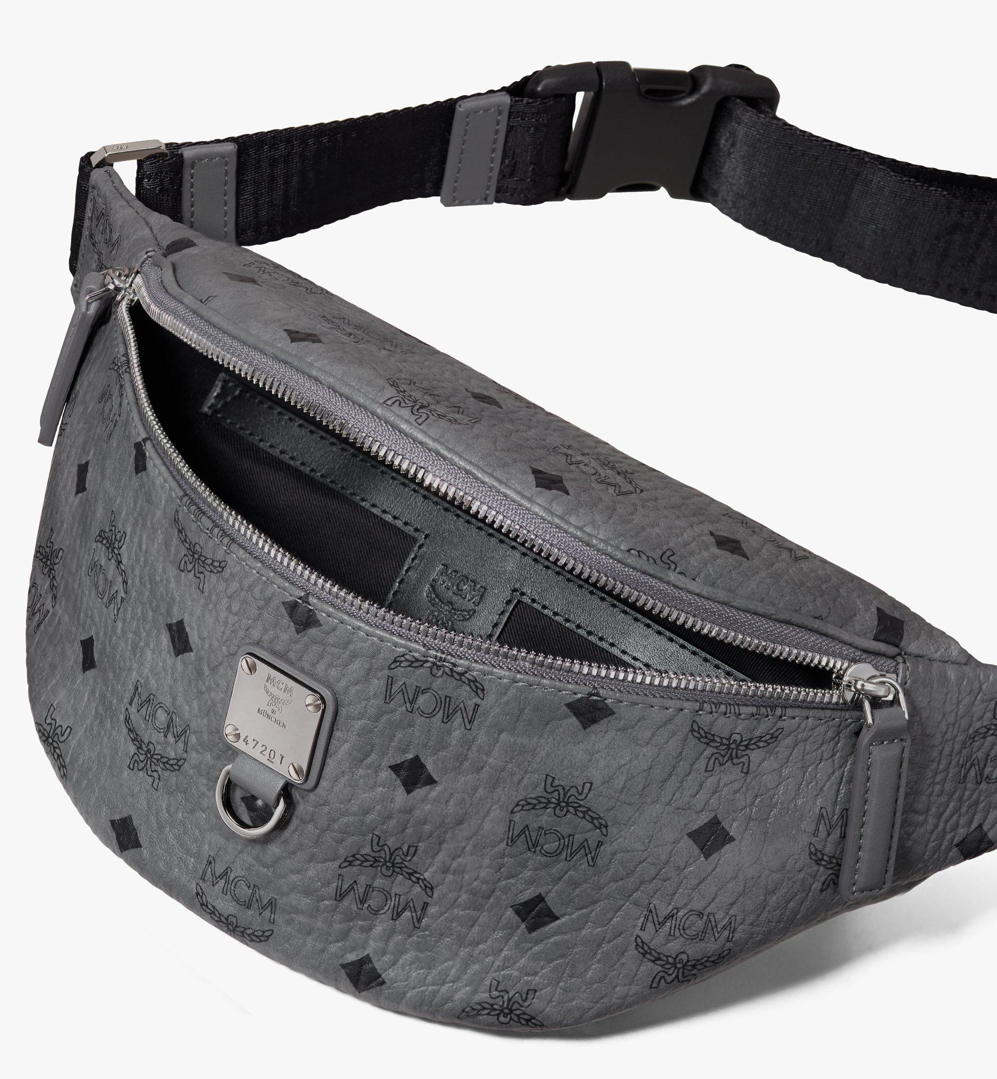 Small Fursten Belt Bag in Visetos PHANTOM GREY MCM UK