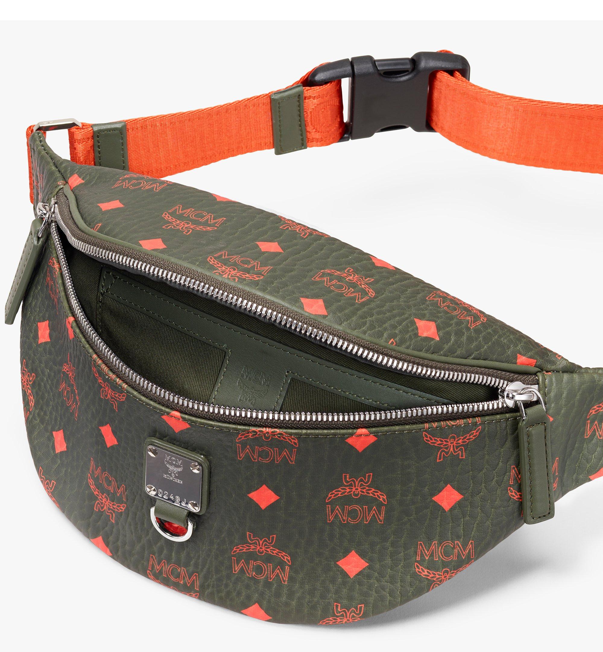 Small Fursten Belt Bag in Visetos Green MCM ®MY