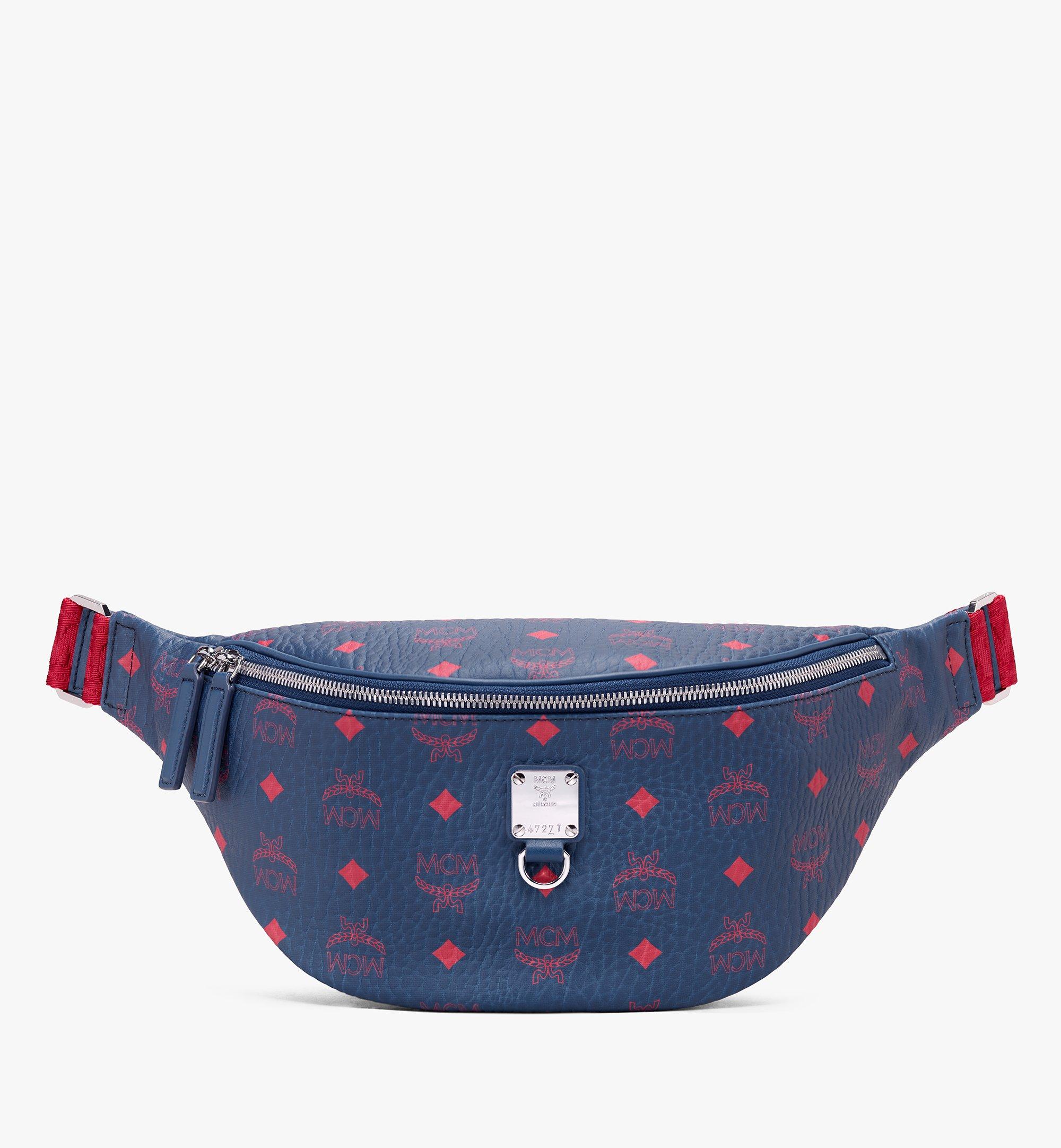 mcm fanny pack blue