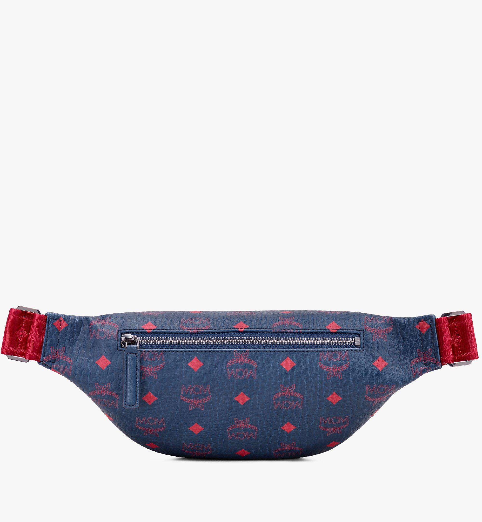 mcm fanny pack blue