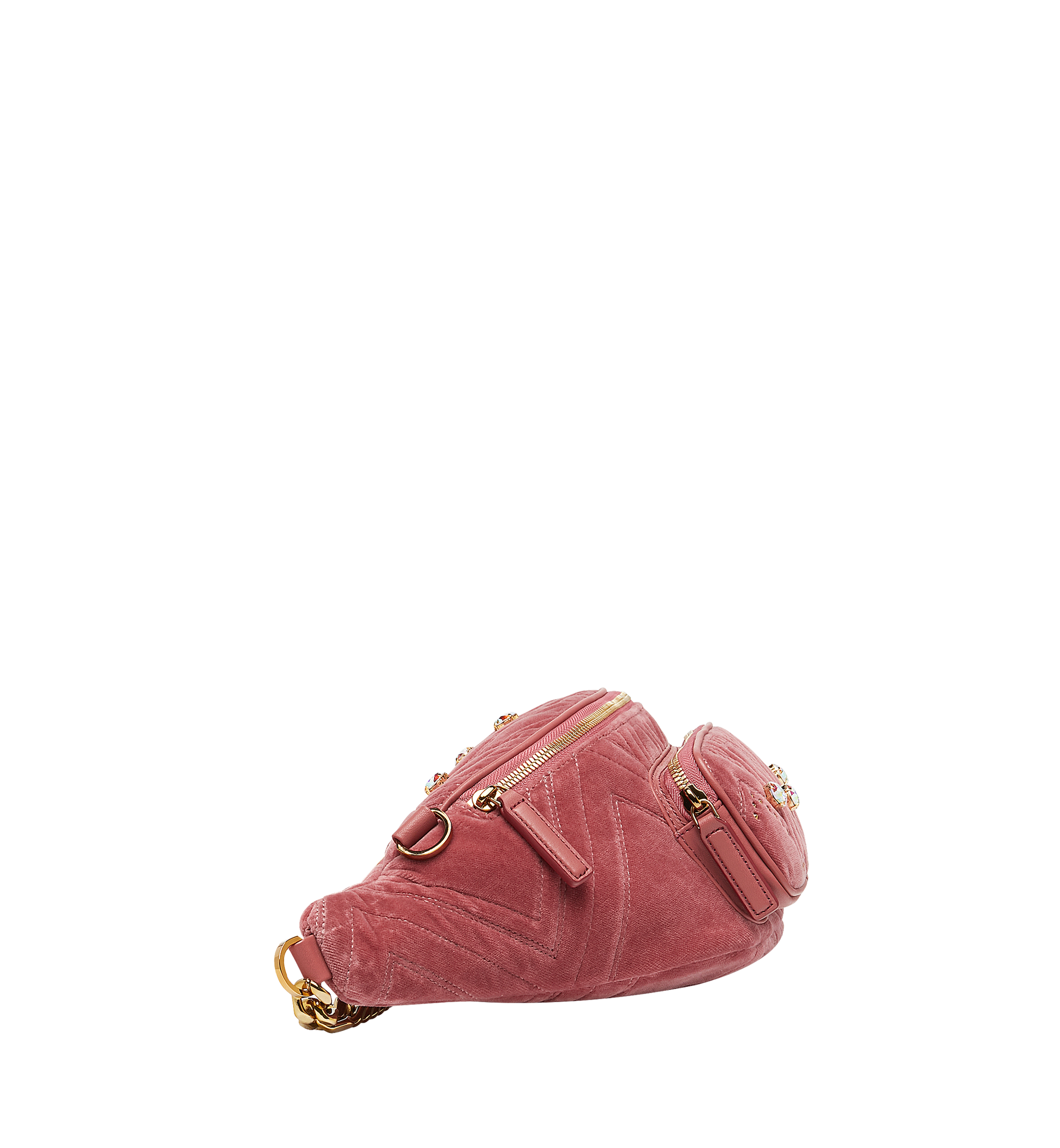 MCM Fursten Belt Bag in Velvet Crystal Pink MUZ9SFI04QB001 Alternate View 2