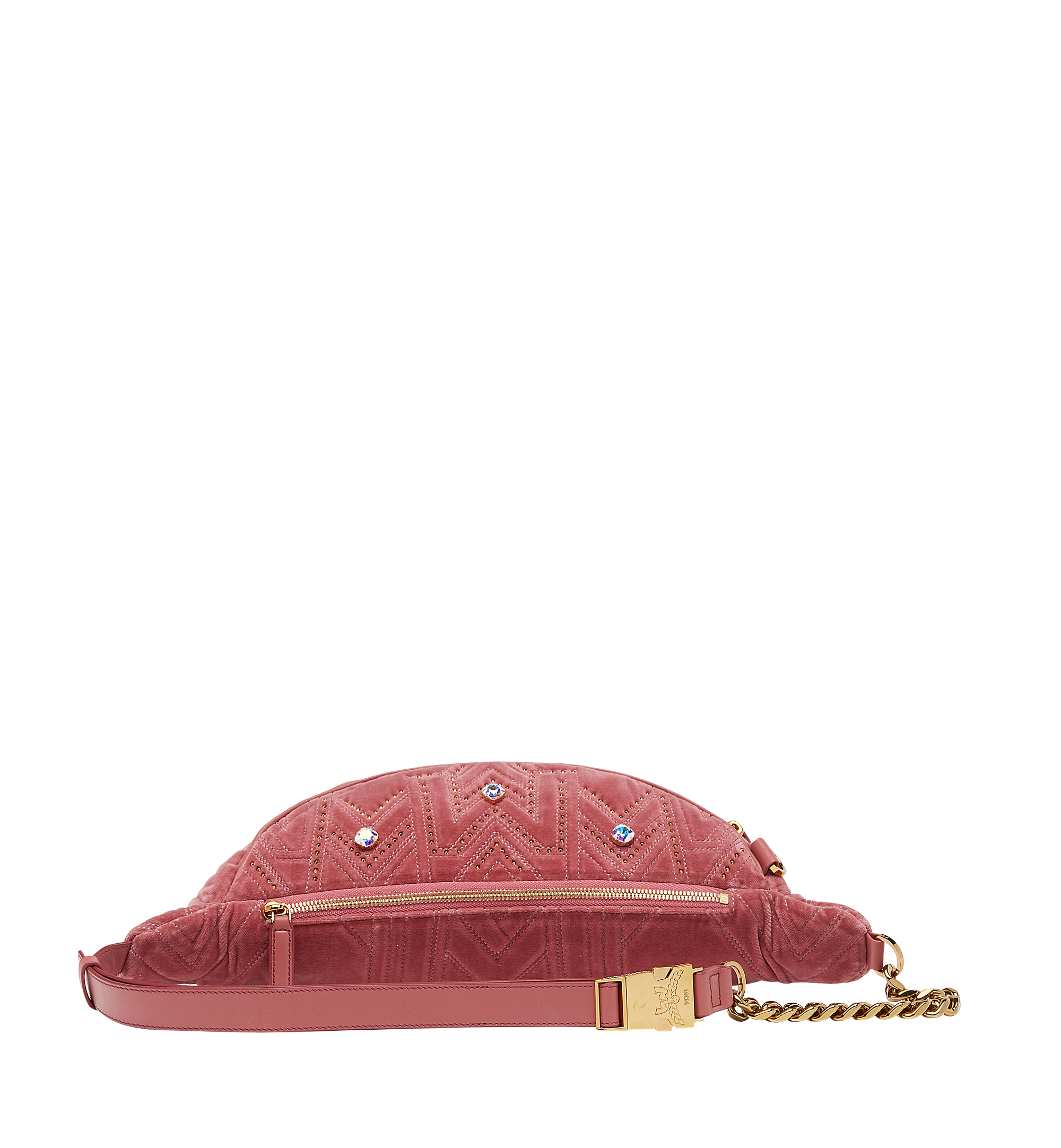 MCM Fursten Belt Bag in Velvet Crystal Pink MUZ9SFI04QB001 Alternate View 3