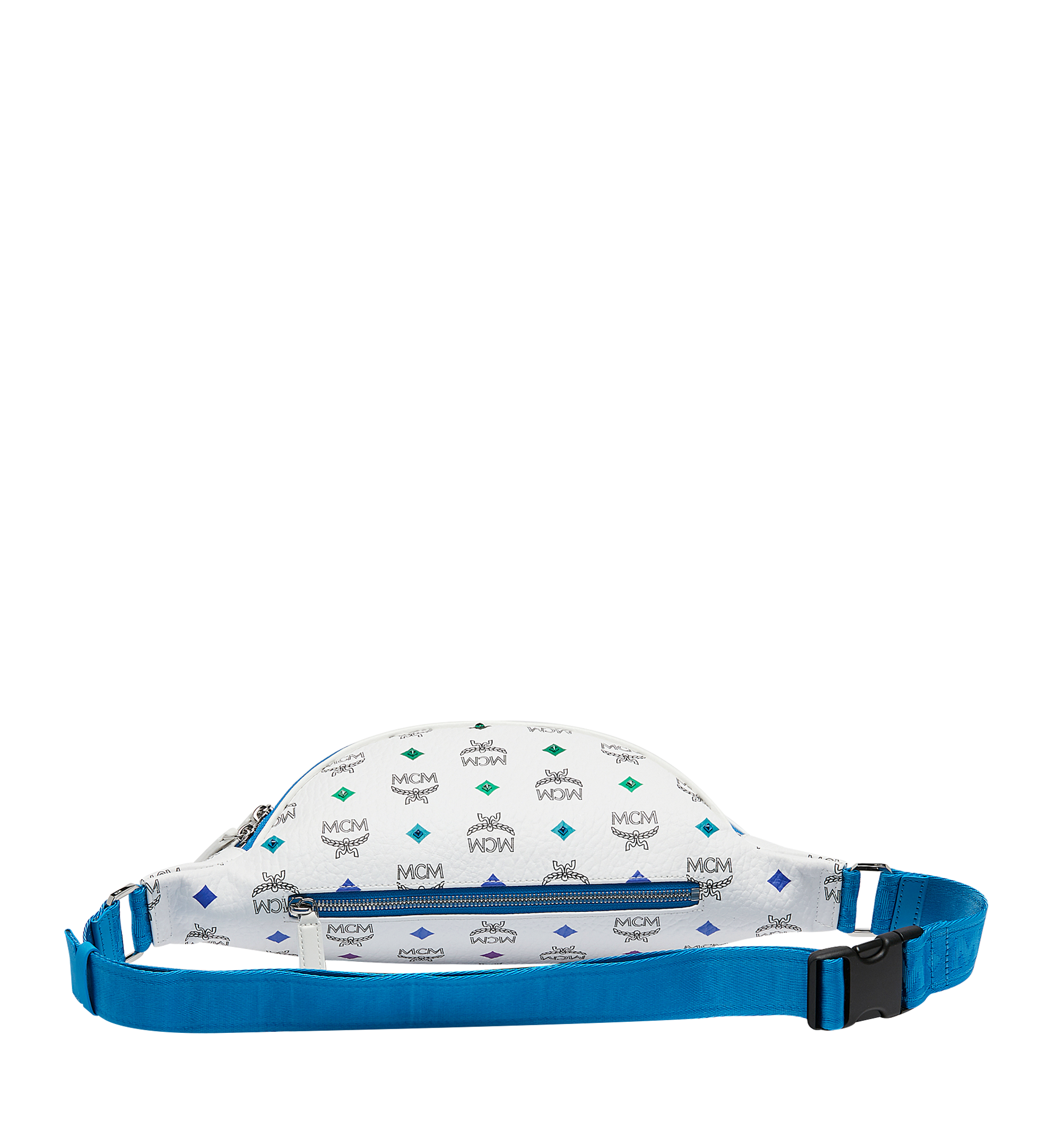 MCM Fursten Belt Bag in Skyoptic Stud Visetos White MUZ9SFI05WA001 Alternate View 3