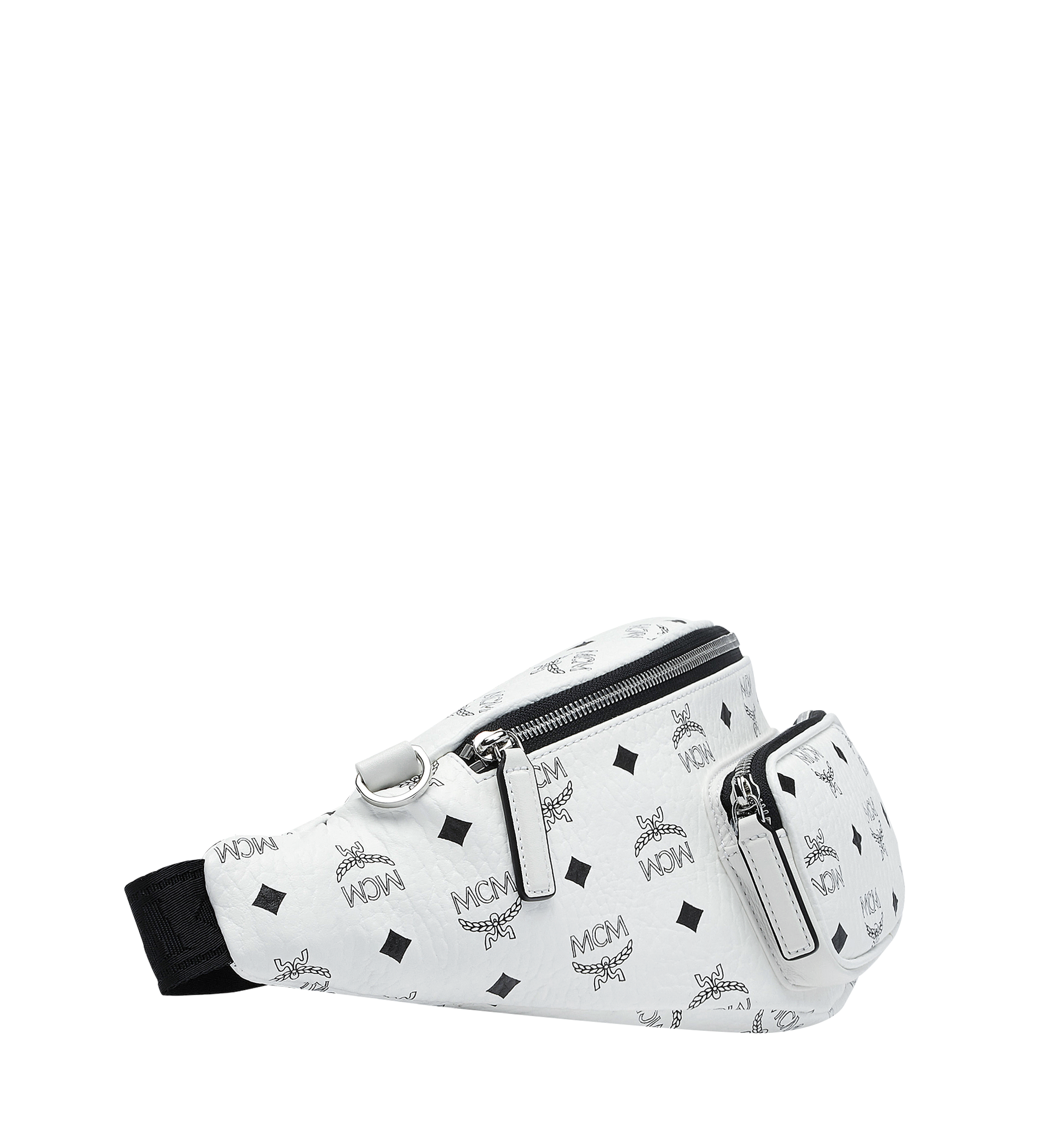 Mcm white 2025 fanny pack