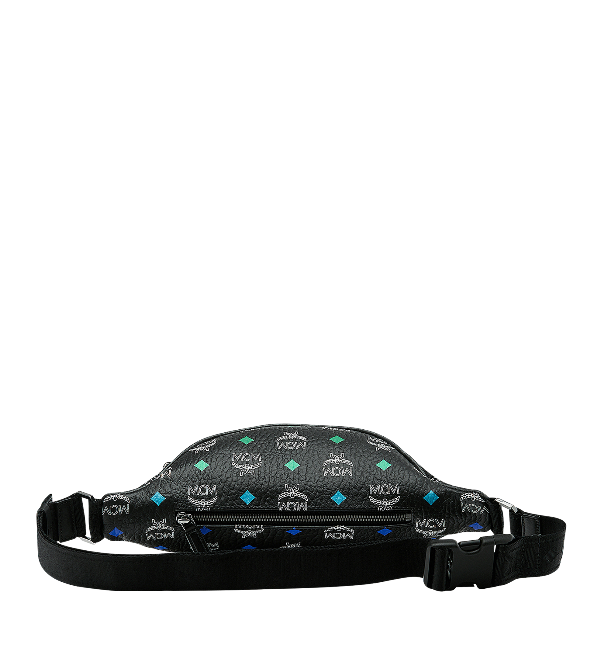 MCM Stark Belt Bag in Skyoptic Visetos Black MUZ9SFI26BA001 Alternate View 3