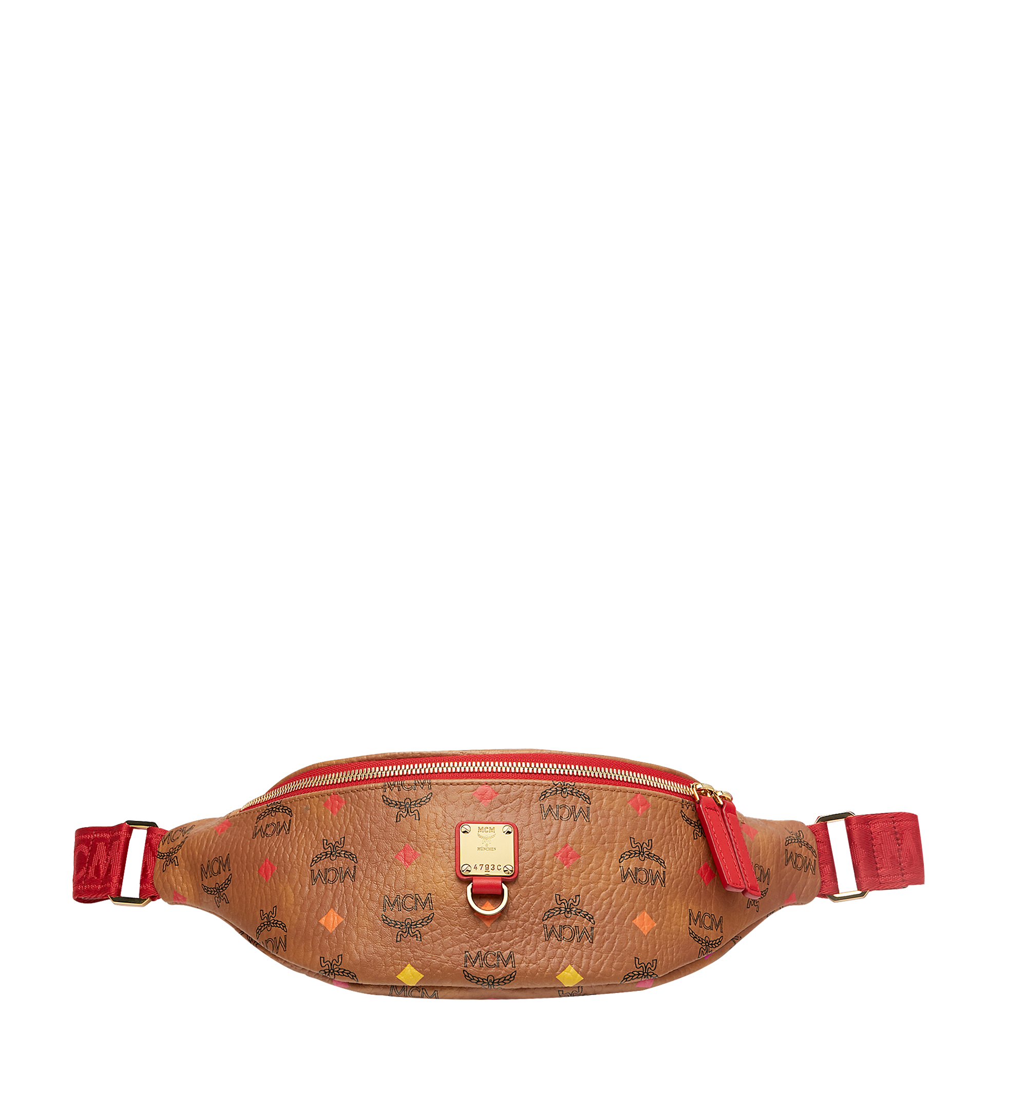MCM Stark Belt Bag in Skyoptic Visetos Cognac MUZ9SFI26CA001 Alternate View 1