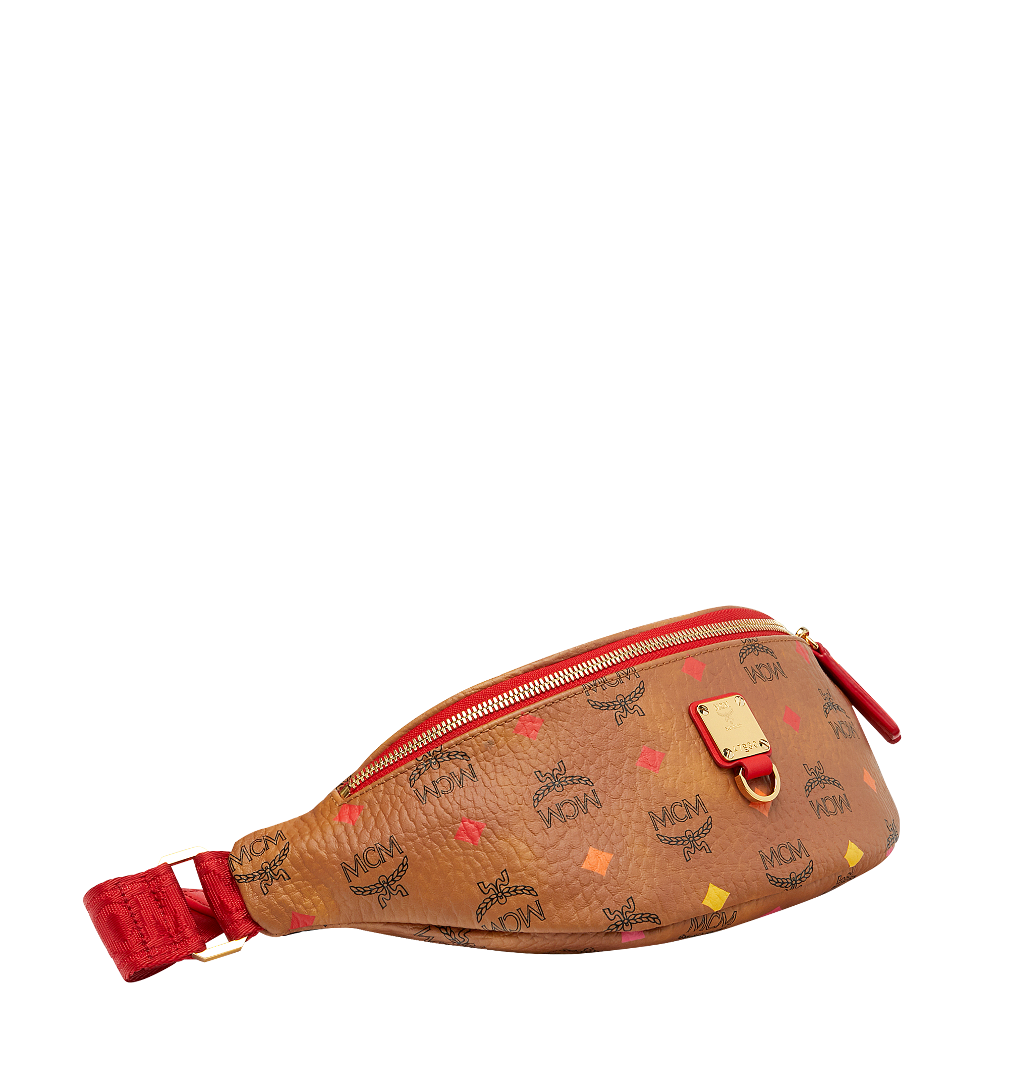 MCM Stark Belt Bag in Skyoptic Visetos Cognac MUZ9SFI26CA001 Alternate View 1
