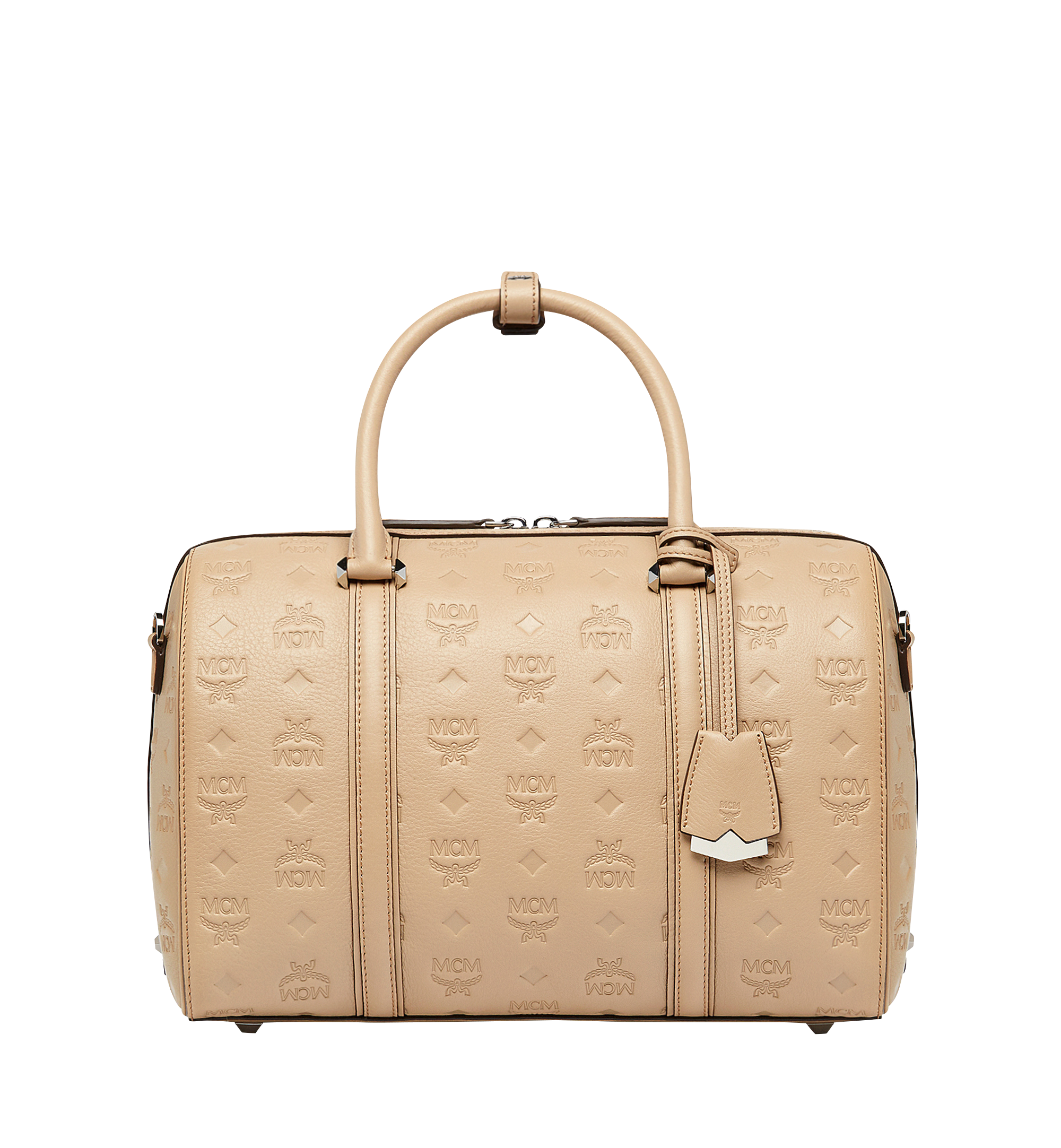 MCM Boston Bag in Monogram Leather Beige MWB7ASE53IE001 Noch mehr sehen 1