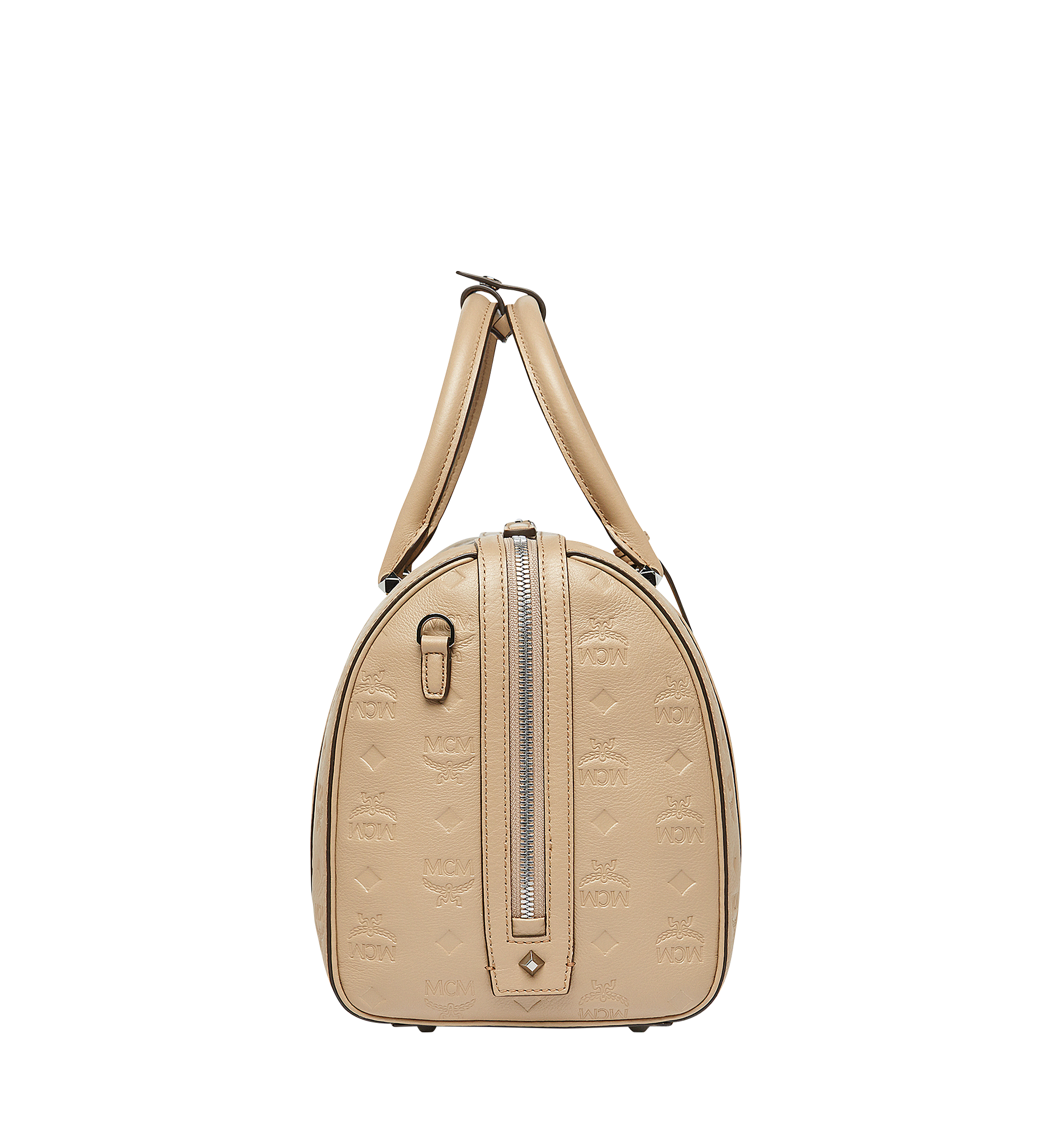 MCM Boston Bag in Monogram Leather Beige MWB7ASE53IE001 Noch mehr sehen 2