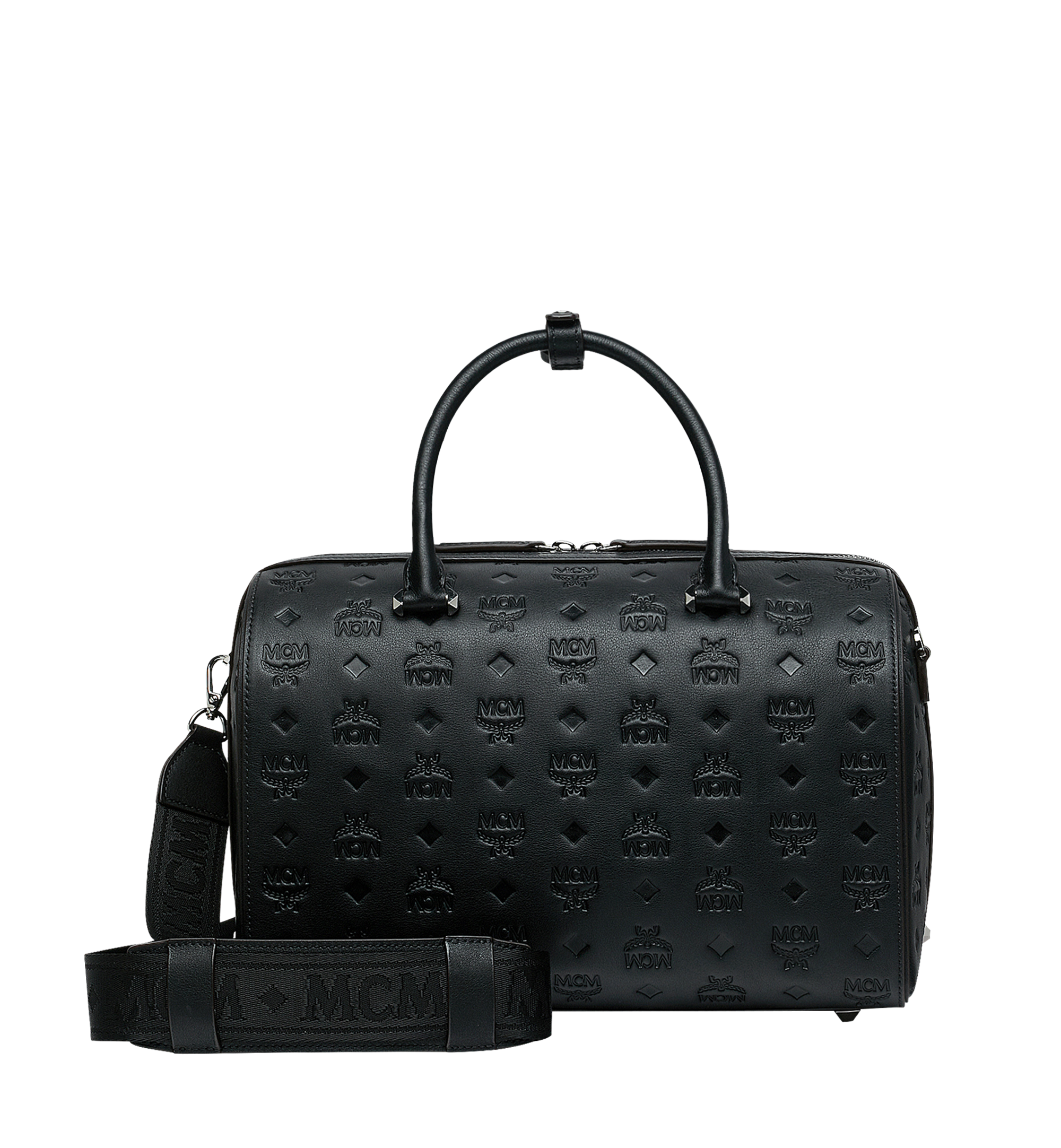 mcm boston bag black