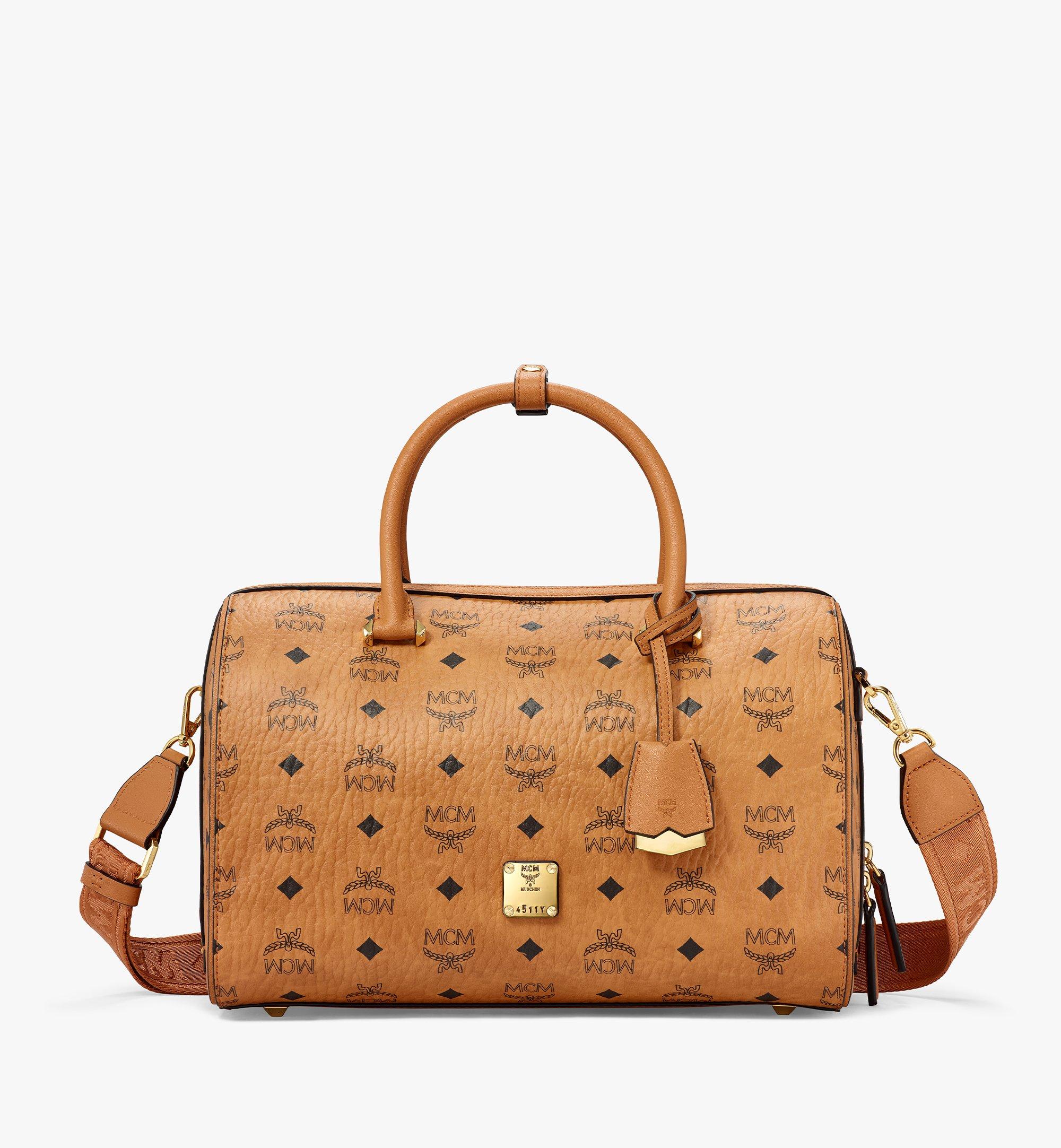 Medium Boston Bag in Visetos Cognac | MCM ®US