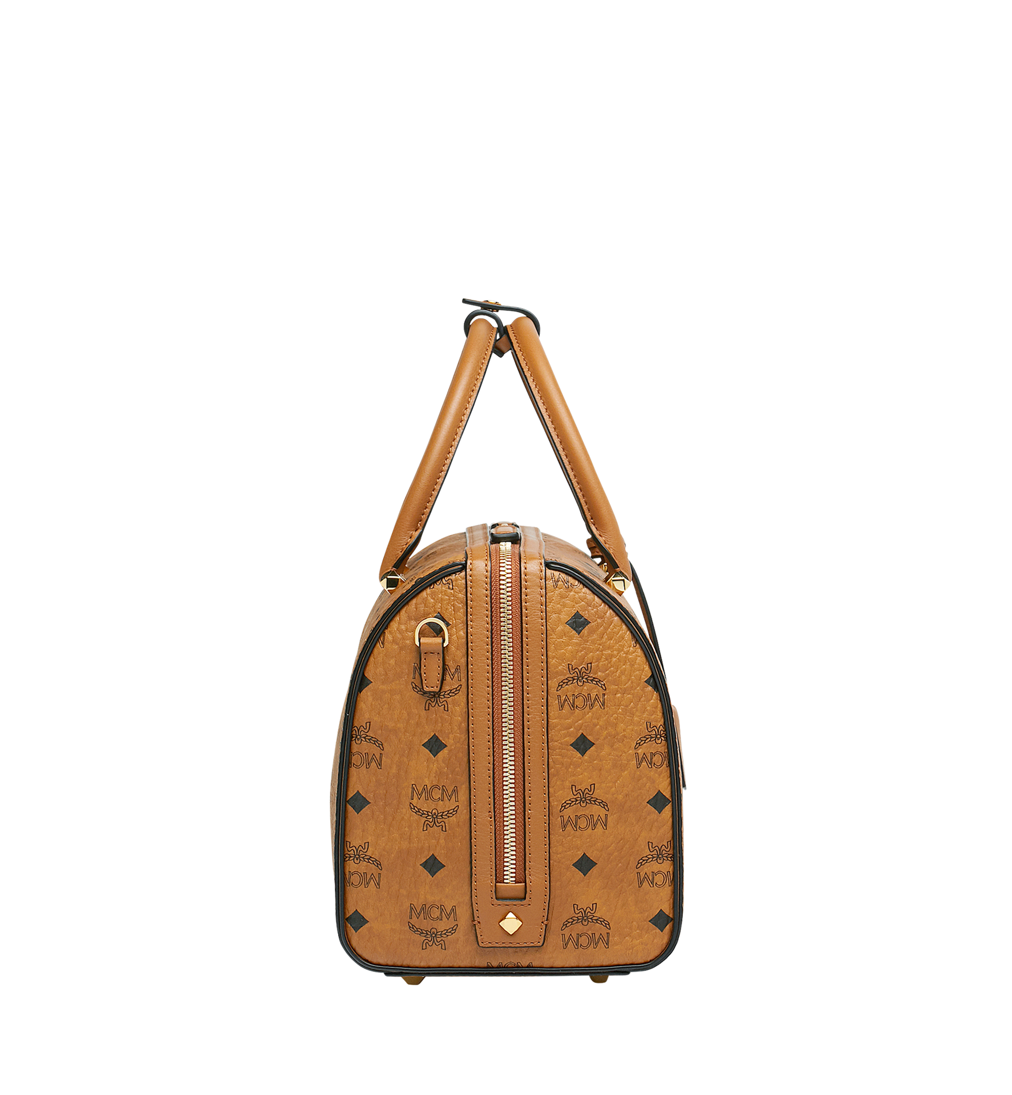 Medium Boston Bag in Visetos Cognac MCM US