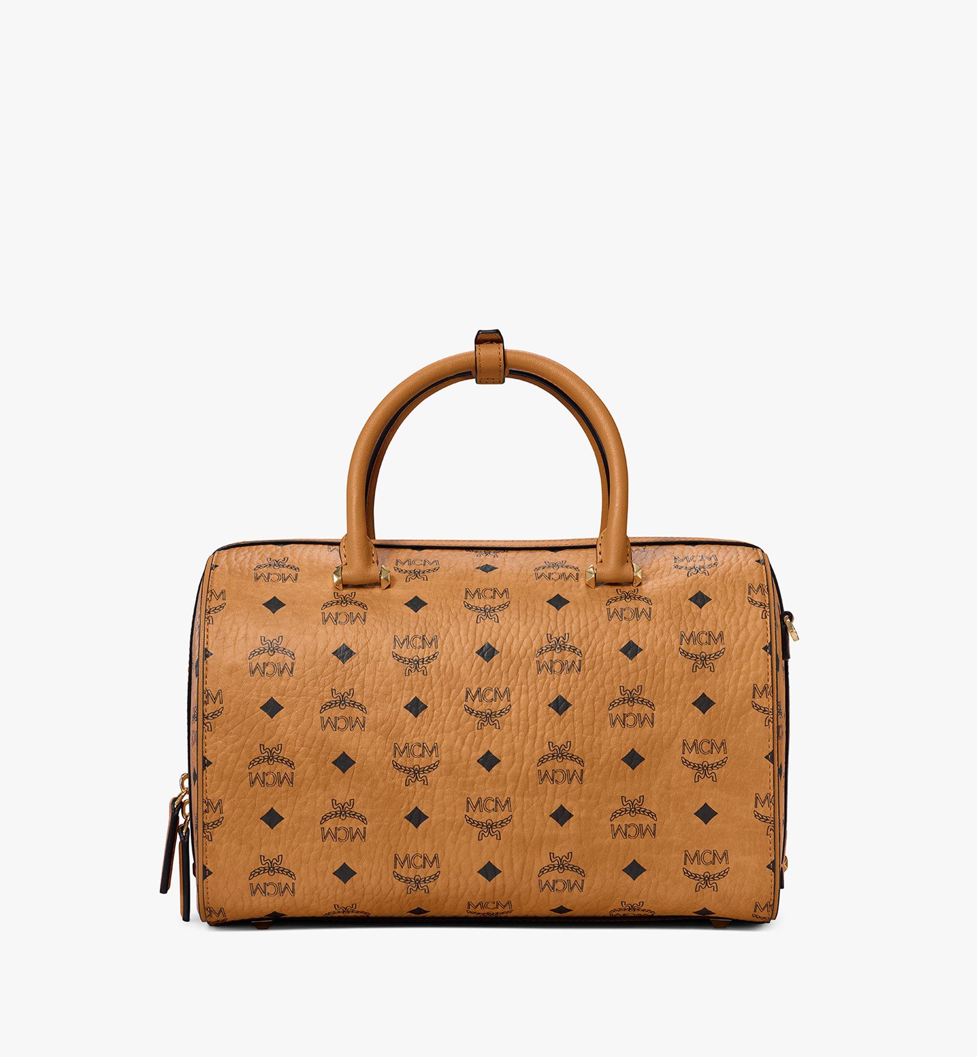 MCM Aren Boston Mini Leather Satchel