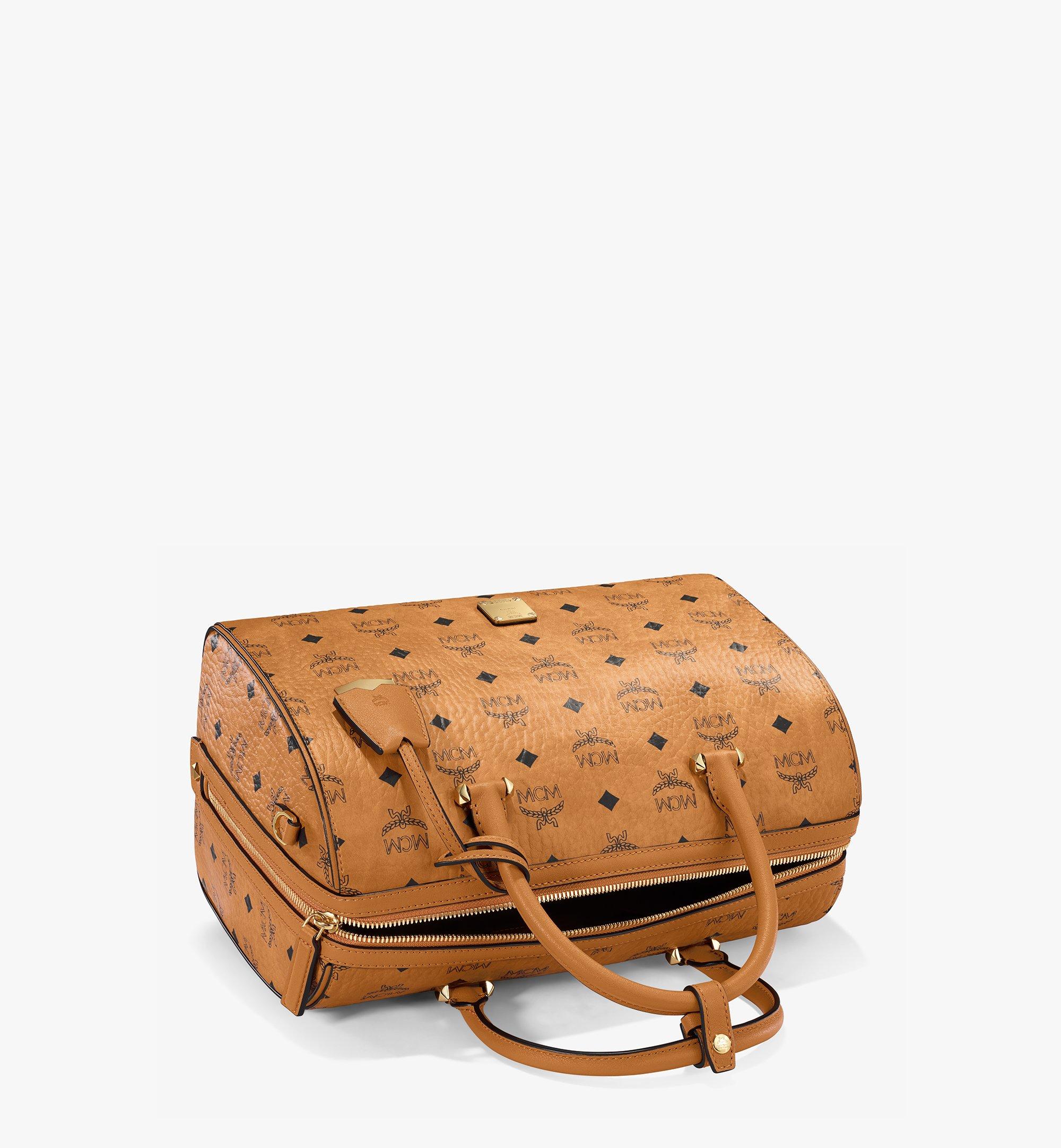 Medium Boston Bag in Visetos Original Cognac