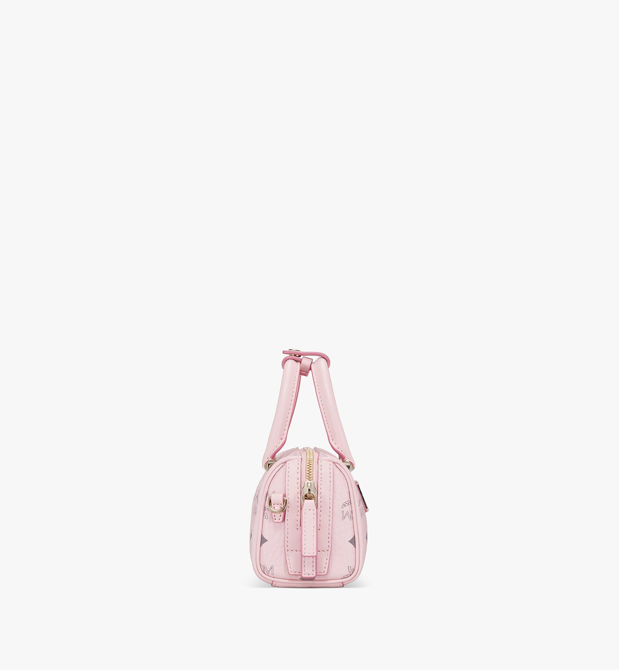 Buy MCM ESSENTIAL BOSTON BAG IN VISETOS ORIGINAL POWDER PINK