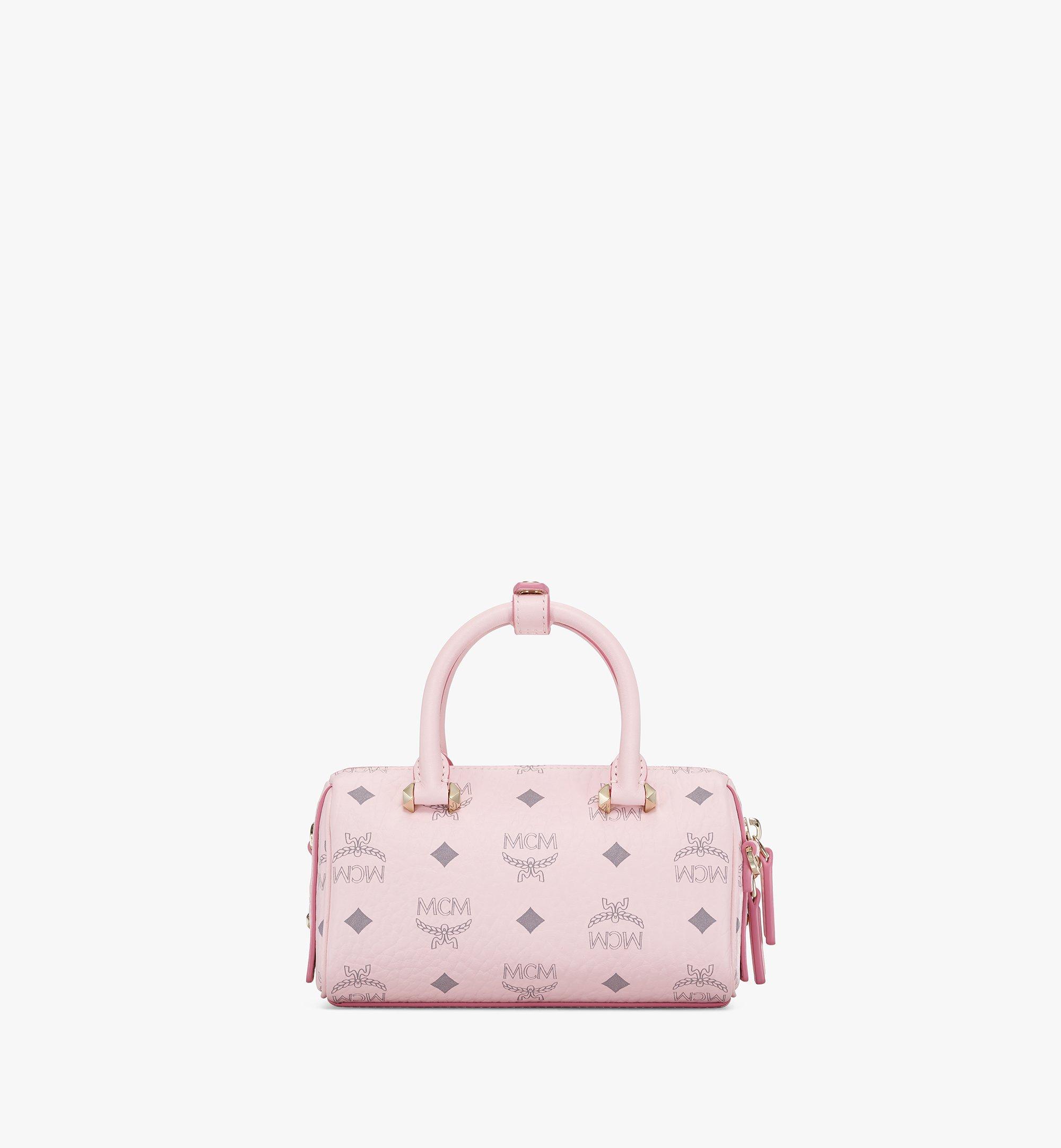 MCM Mini Boston Bag in Pink