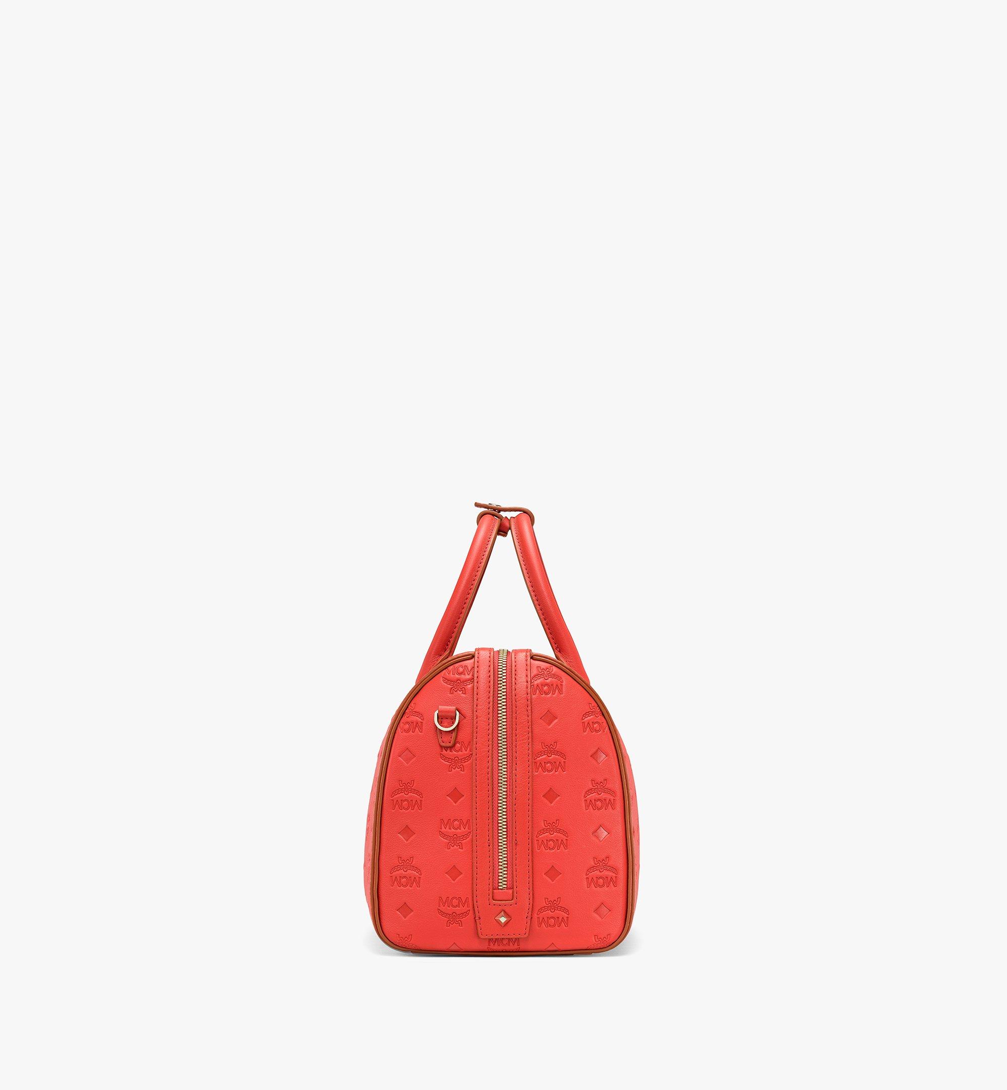 Mini Boston Bag in DARK RED