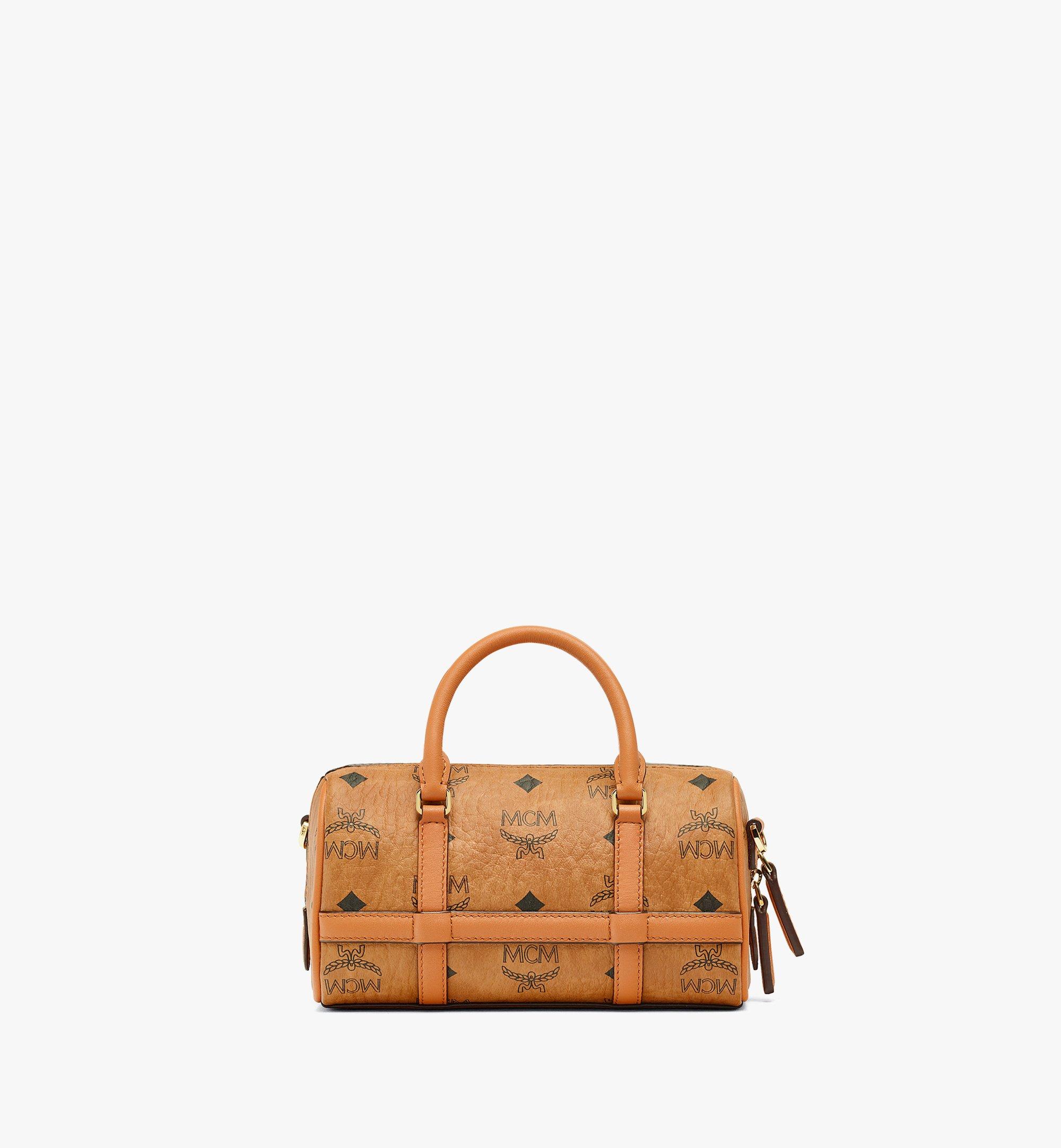 MCM, Bags, Mcm Cognac Boston Bag With Long Strap