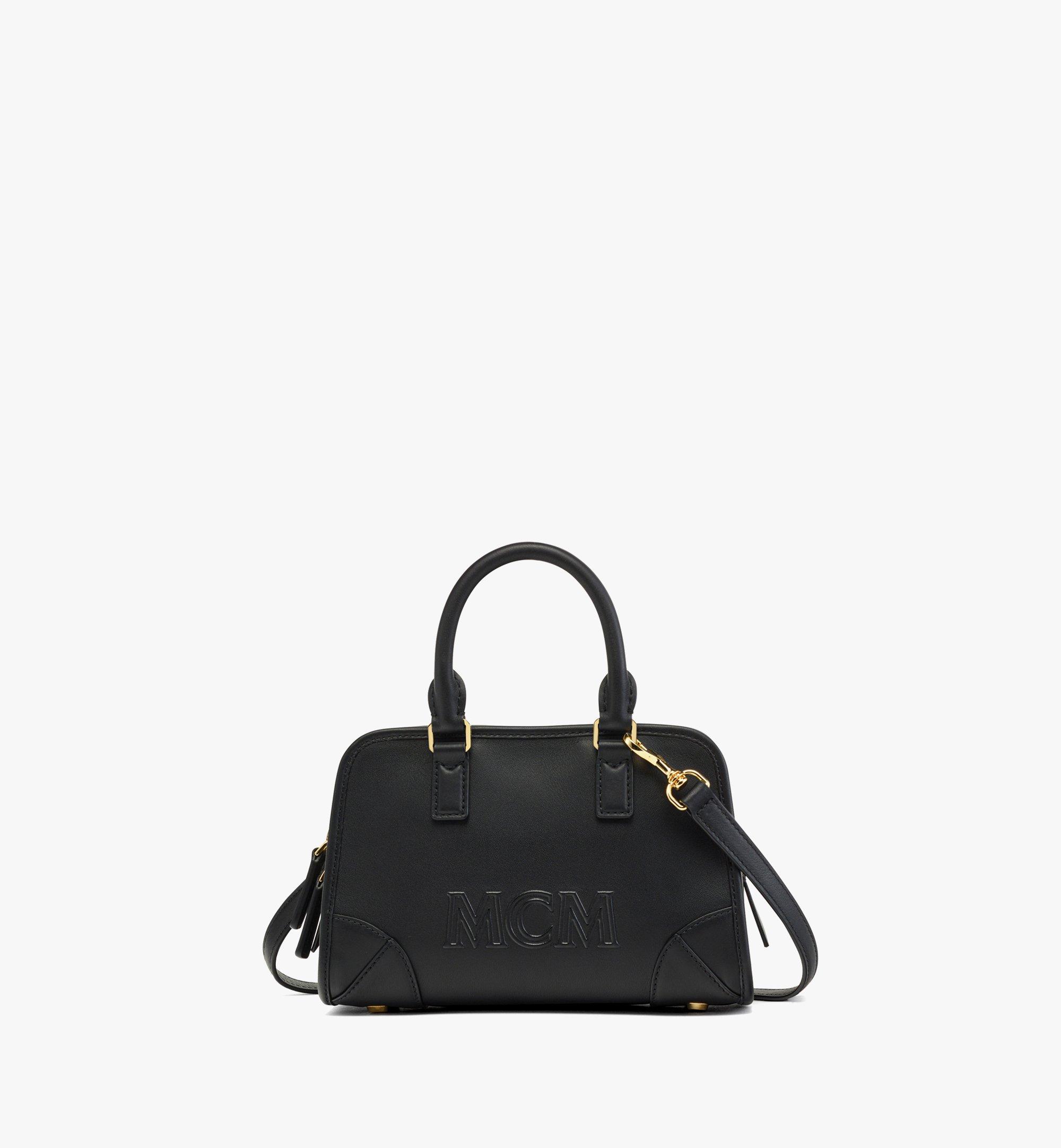 MCM Mini Boston Bag in Black