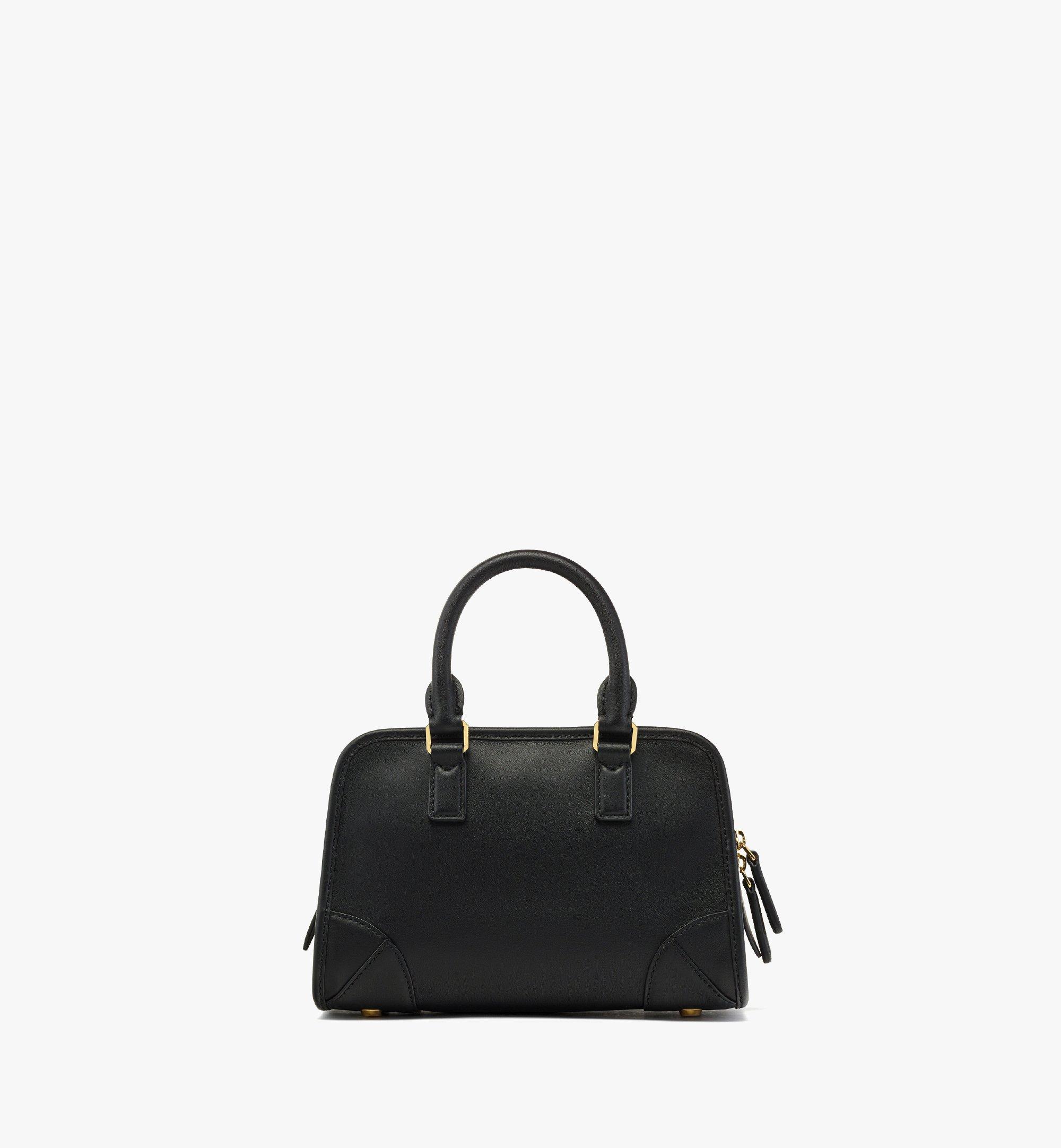 Mini Aren Boston Bag in Spanish Leather Black | MCM ®JP