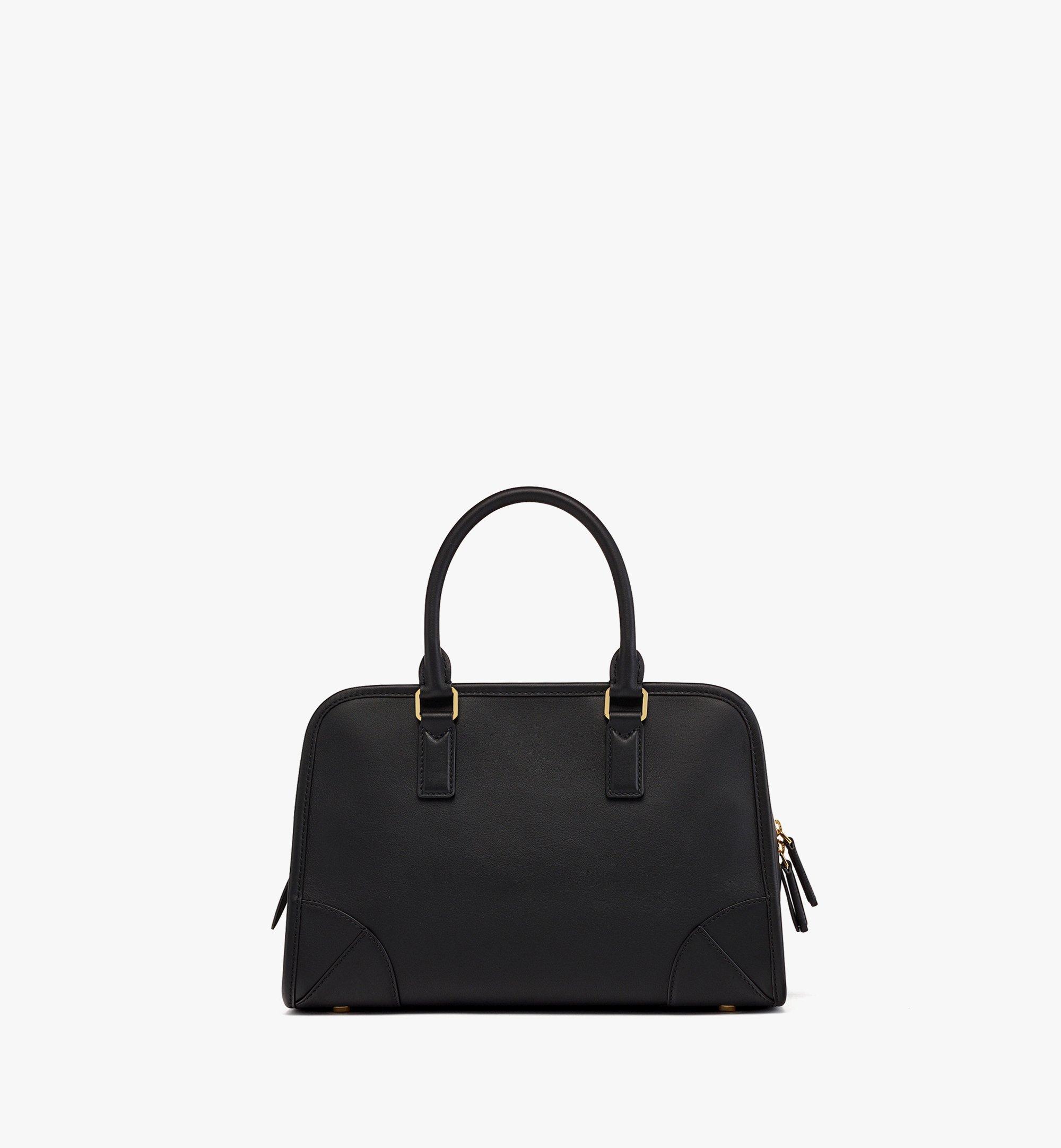 Medium Aren Boston Bag in Spanish Leather Black | MCM ®US