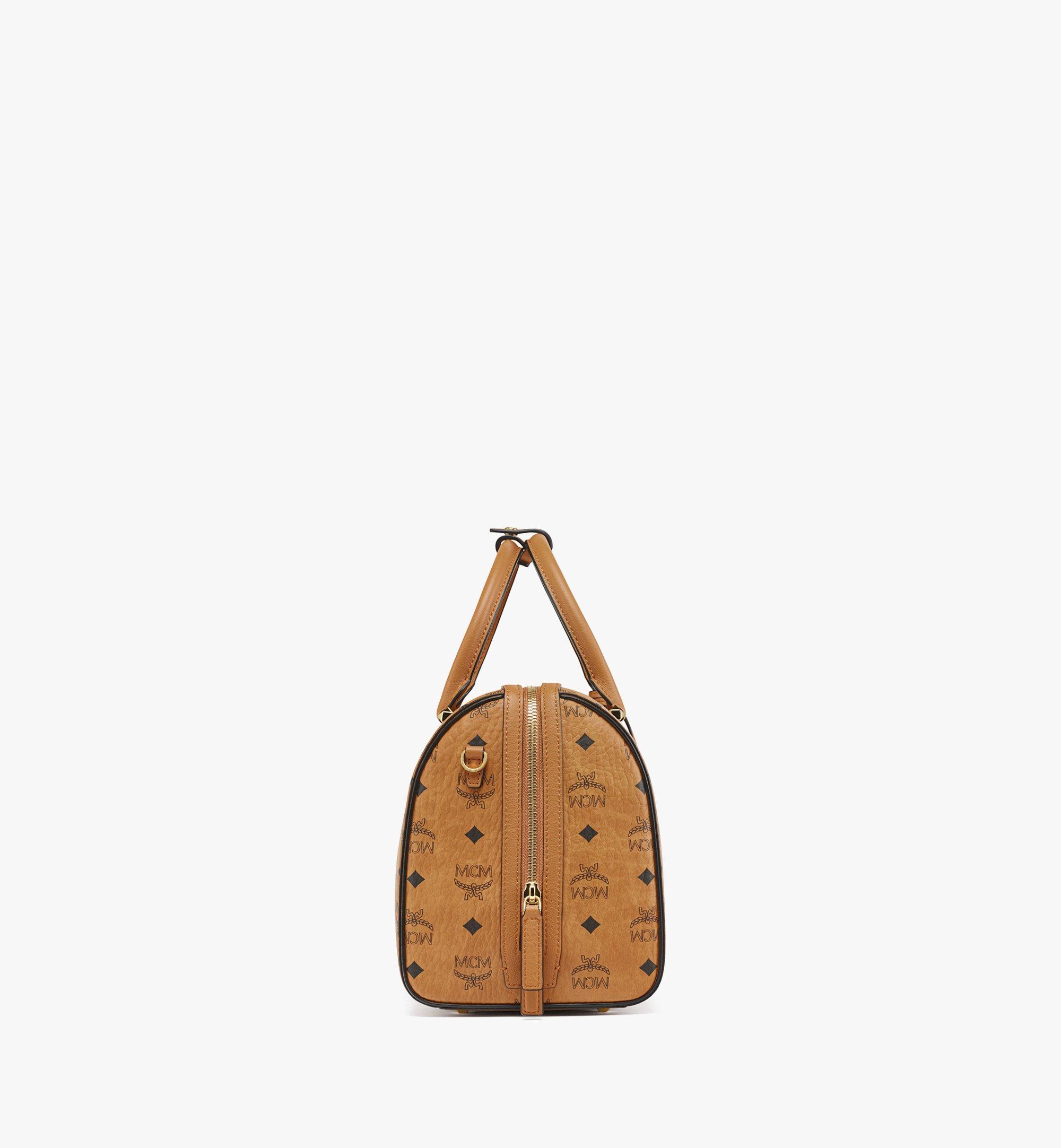 MCM Valentine’s Day Upcycling Project Boston Bag in Visetos Cognac MWBDSUP01CO001 Alternate View 1
