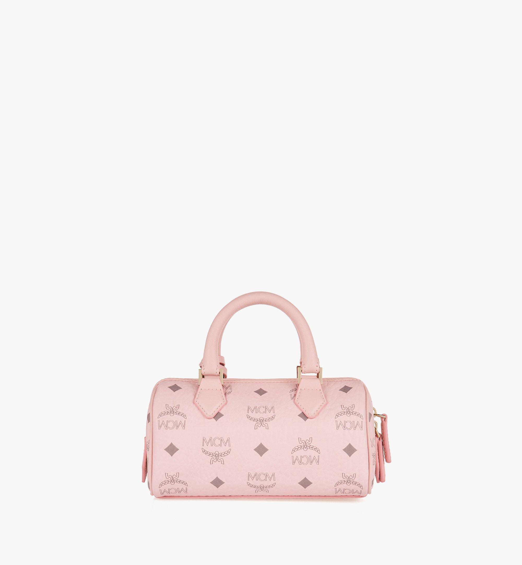 MCM Ella Boston Bag in Visetos Pink MWBEAEA01QH001 Alternate View 3