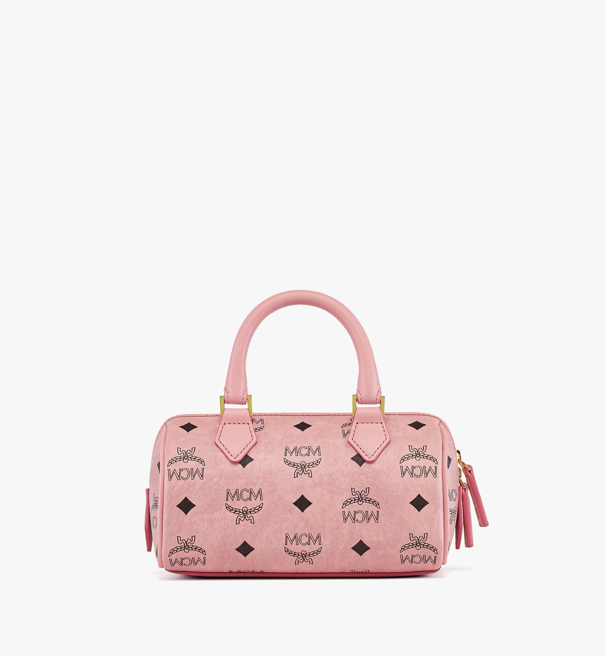 MCM Ella Boston Bag in Visetos Pink MWBESEA01PZ001 Alternate View 3